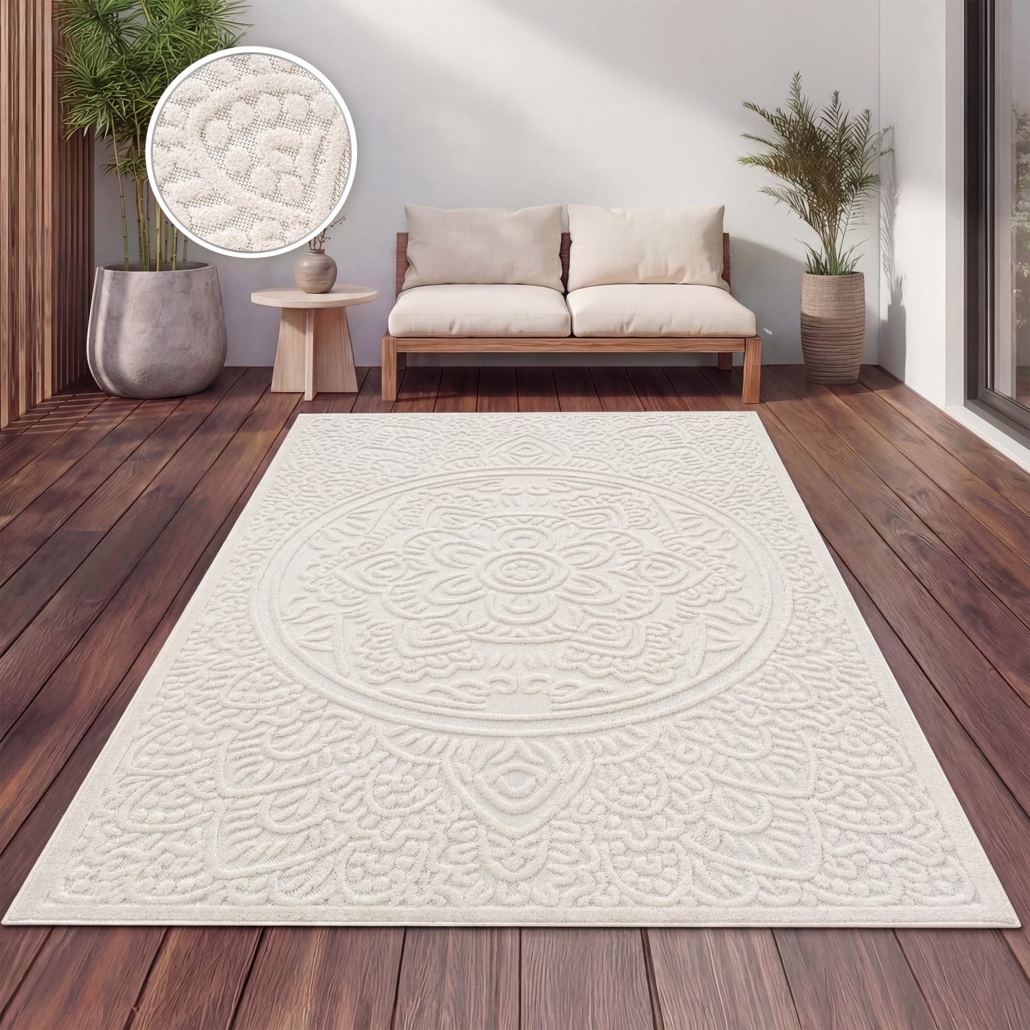 In- & Outdoor-Teppich Cotton Creme