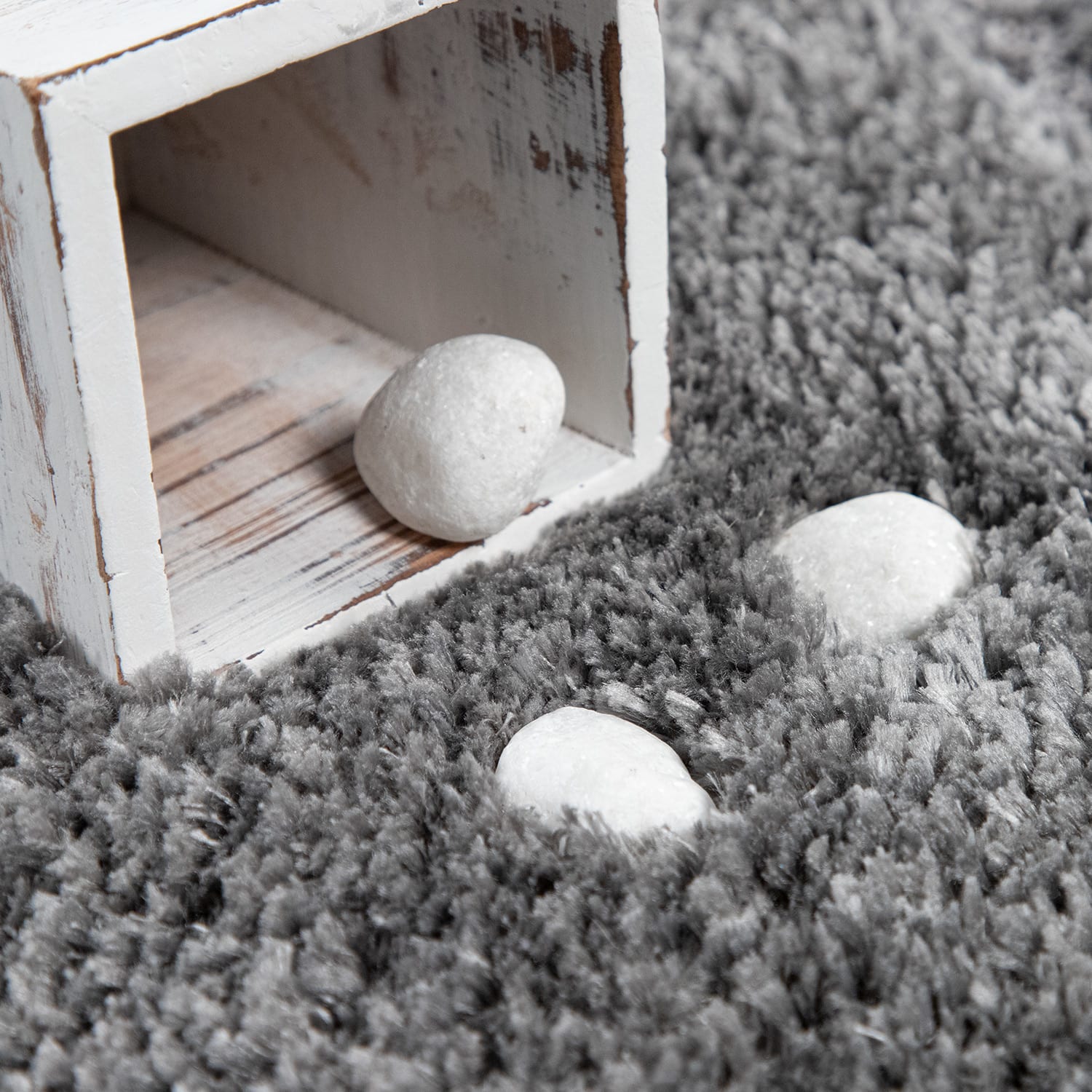 Hochflorteppich Ponto Grau