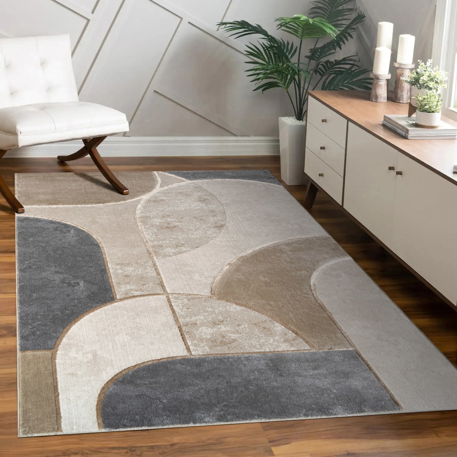 Teppich Tuana | Grau | 160x230 cm