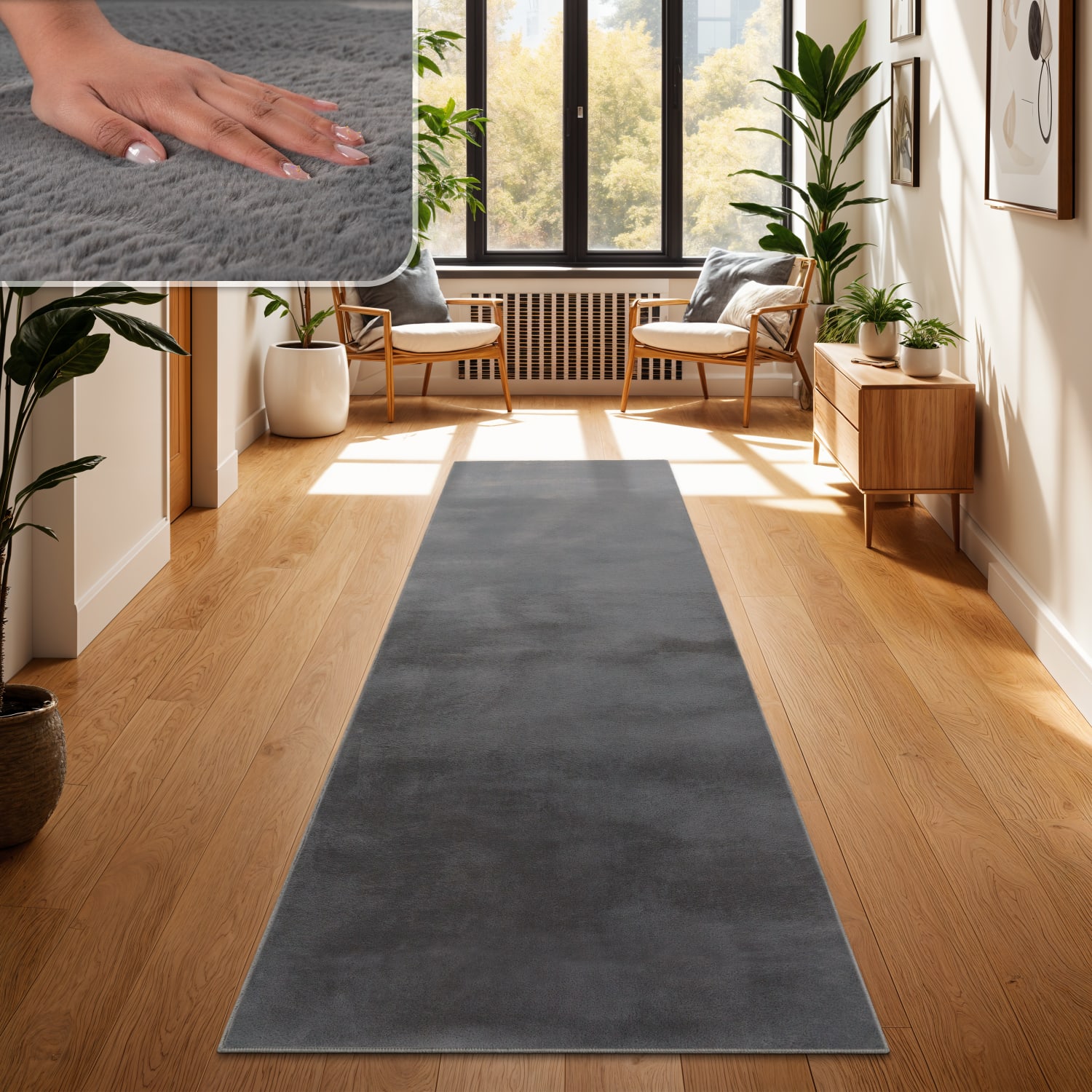 Flauschteppich Soft Anthrazit