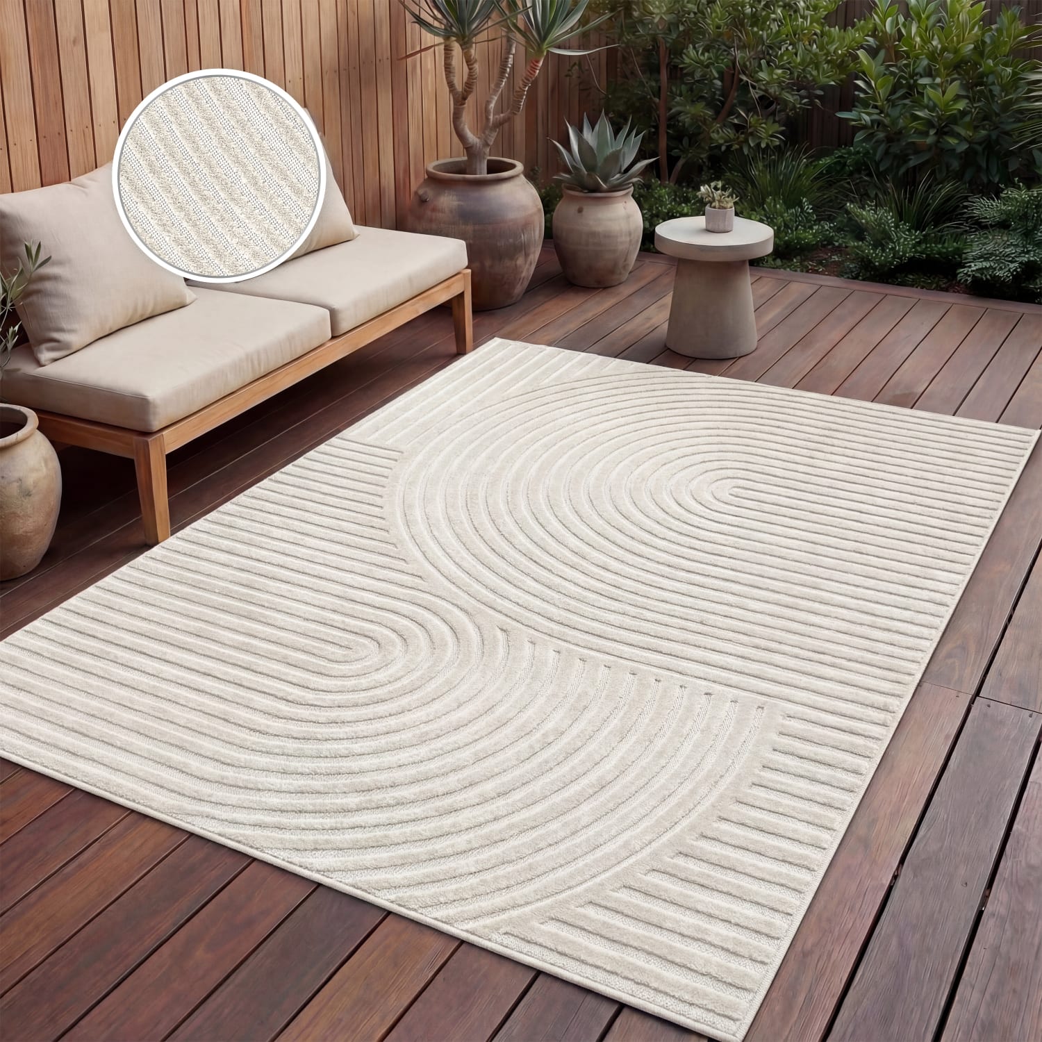 In- & Outdoor-Teppich Cotton Creme