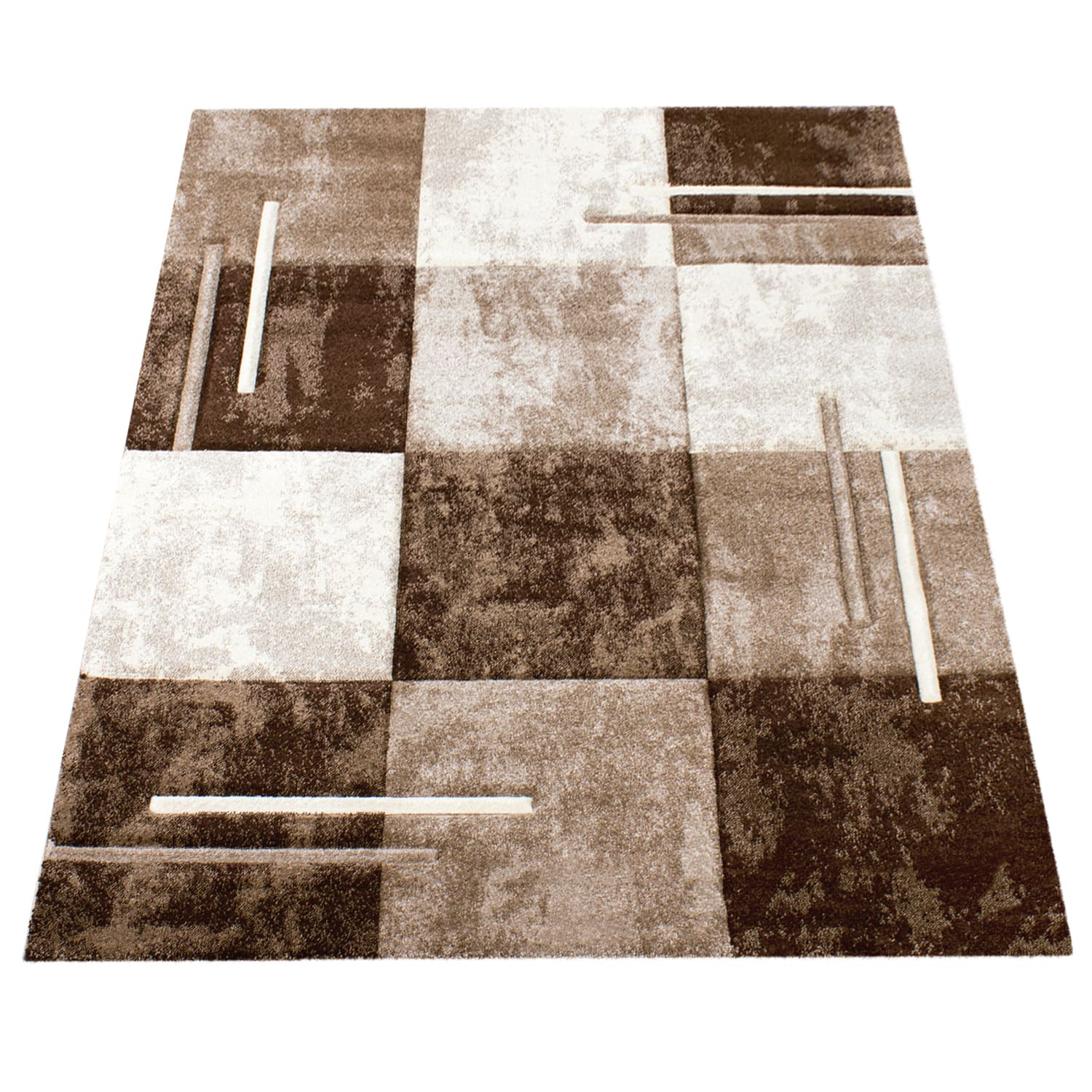 Moderner-Teppich Diamond Braun