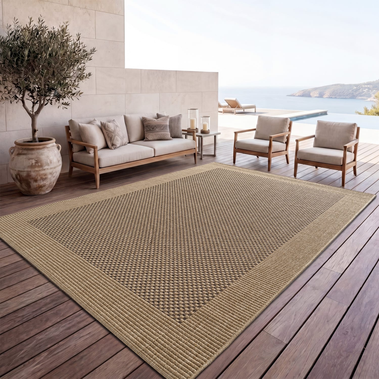 In- & Outdoor-Teppich Waregem Beige