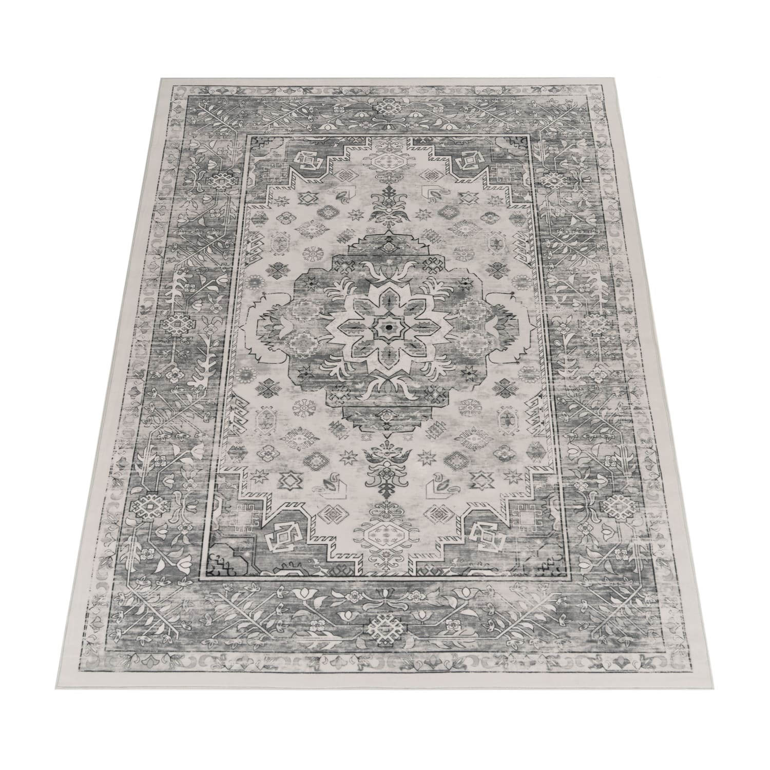 Teppich waschbar Semer Grau