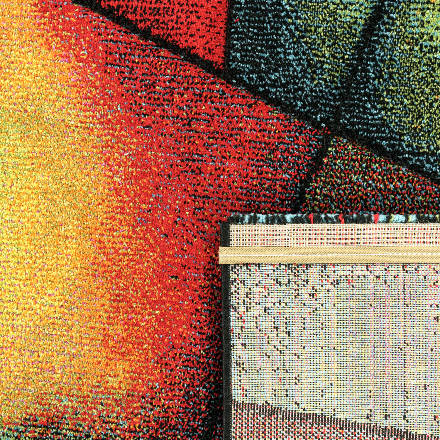 Moderner-Teppich Smaragd Mehrfarbig