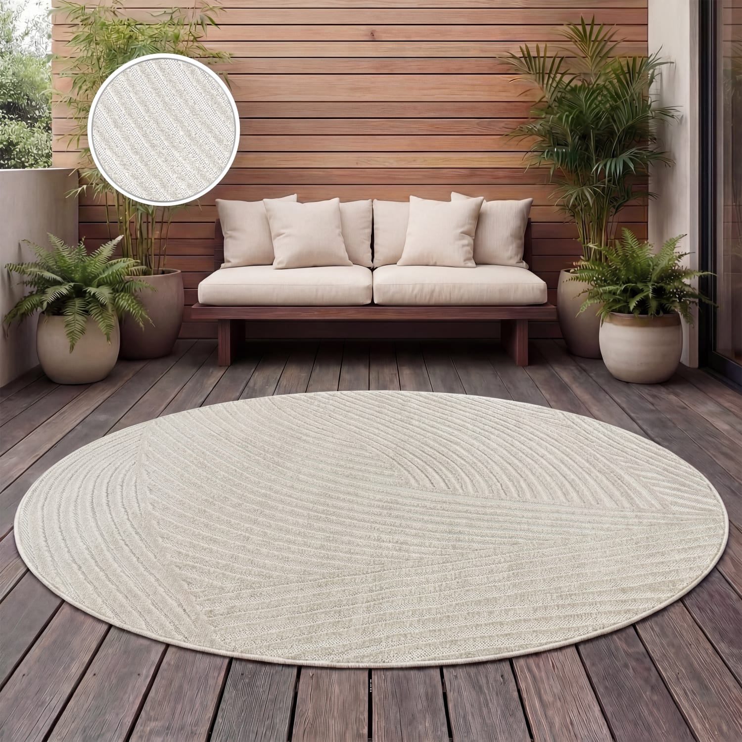 In- & Outdoor-Teppich Cotton Creme