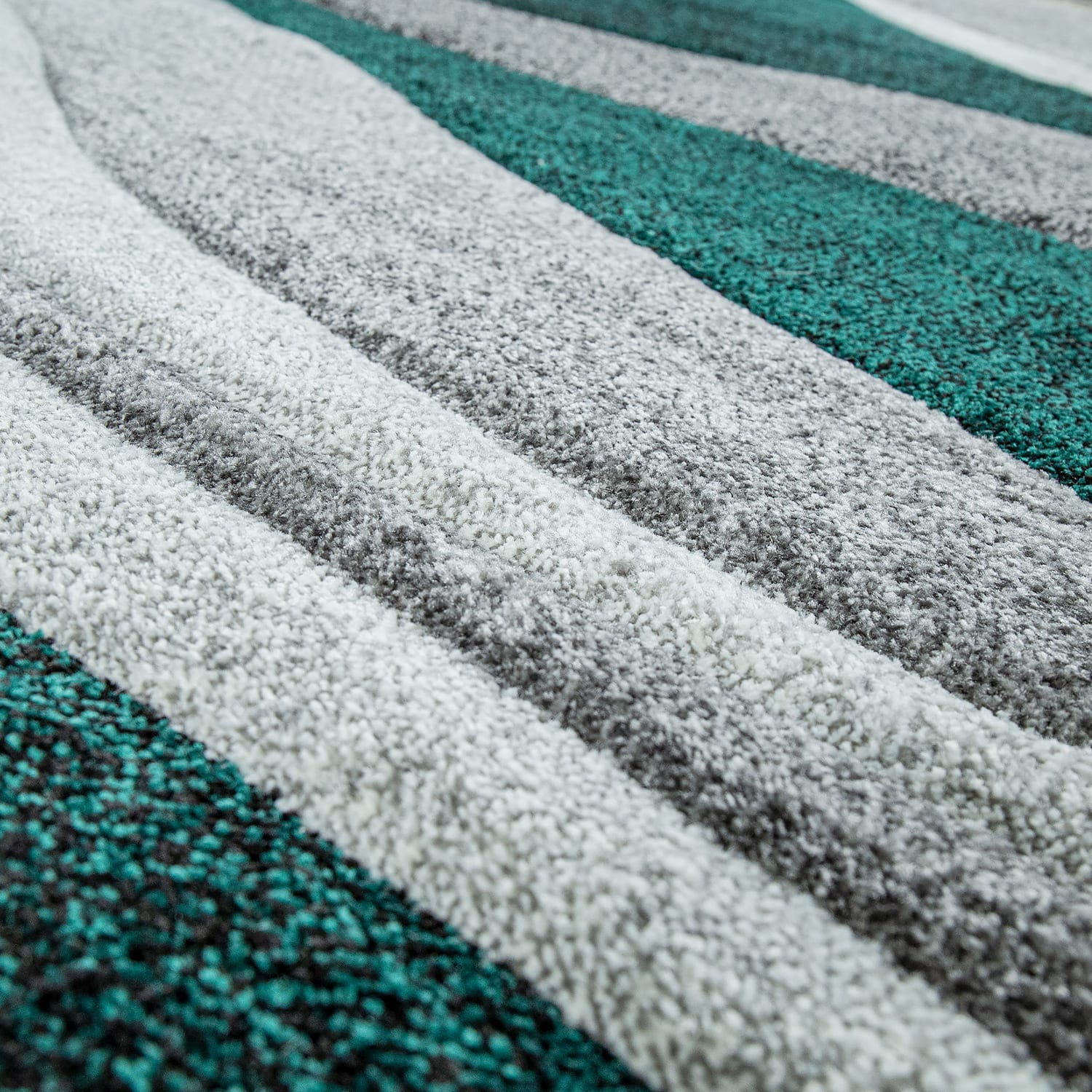 Moderner-Teppich Smaragd Grau-Grün