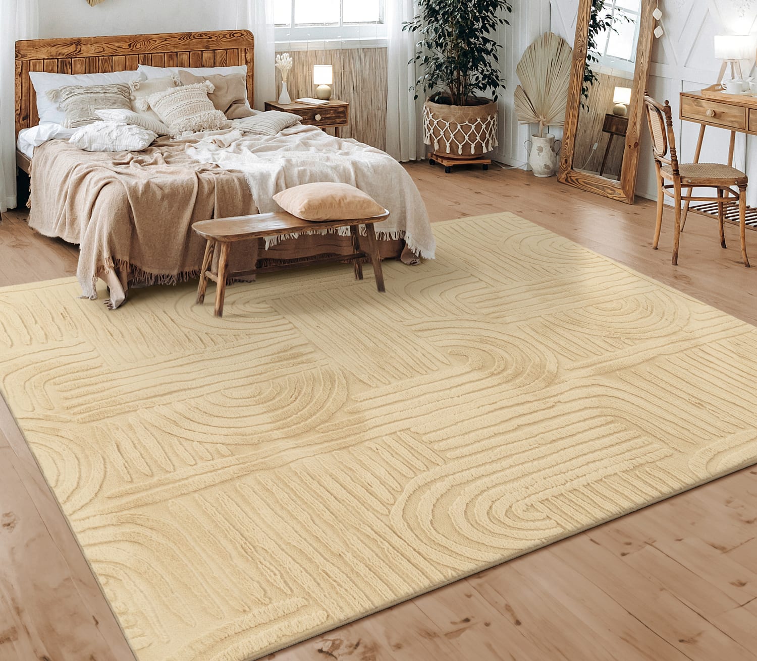 Fell-Teppich Lelystad Beige