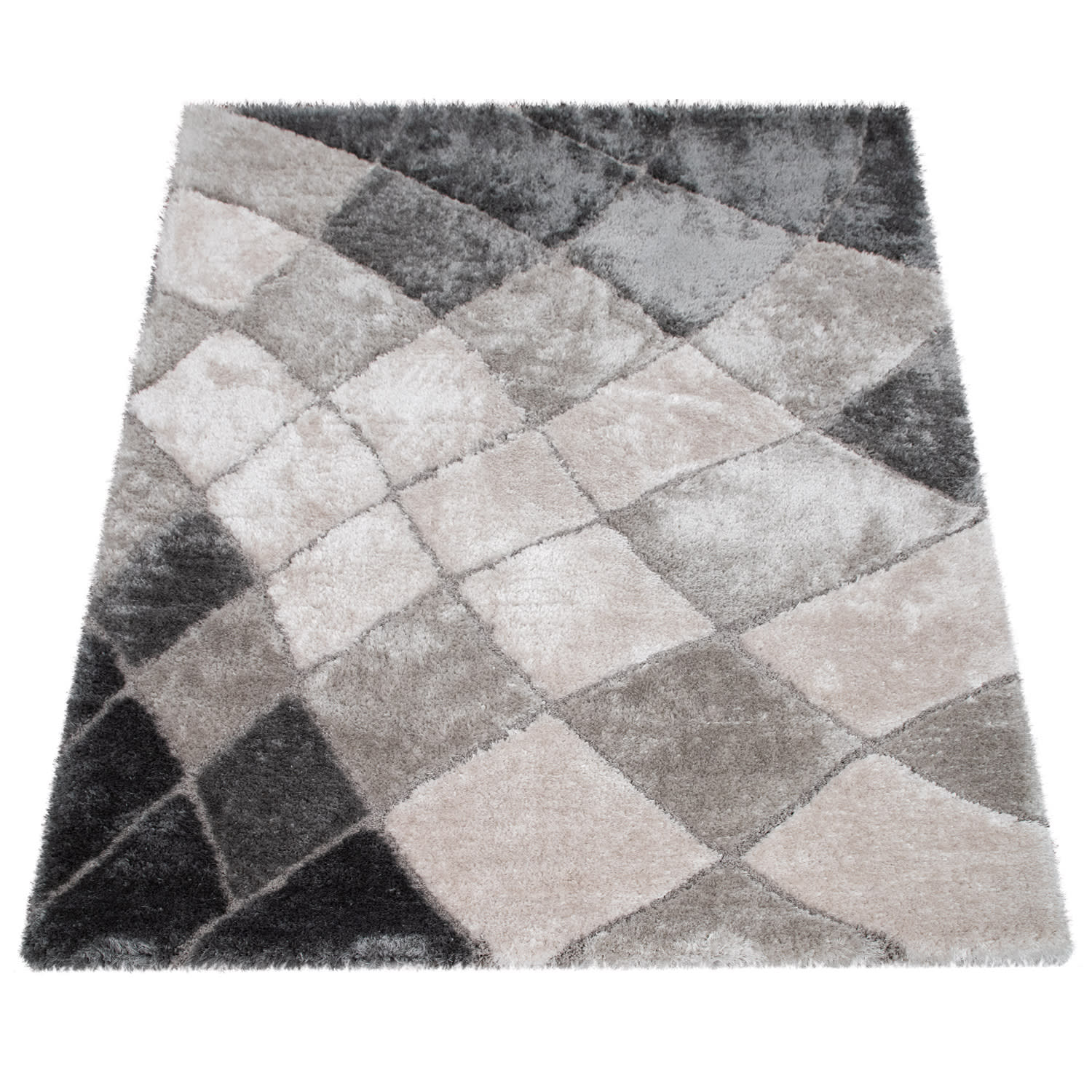 Hochflorteppich Ponto Grau