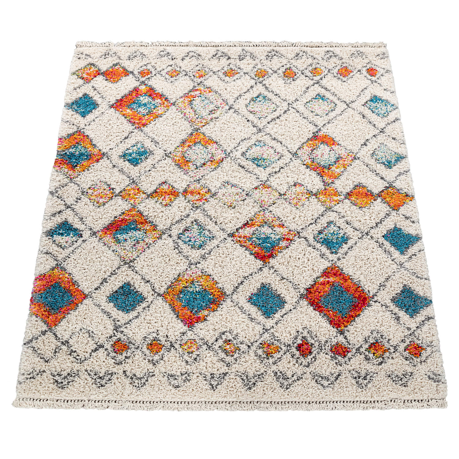 Hochflorteppich Wooly Mehrfarbig