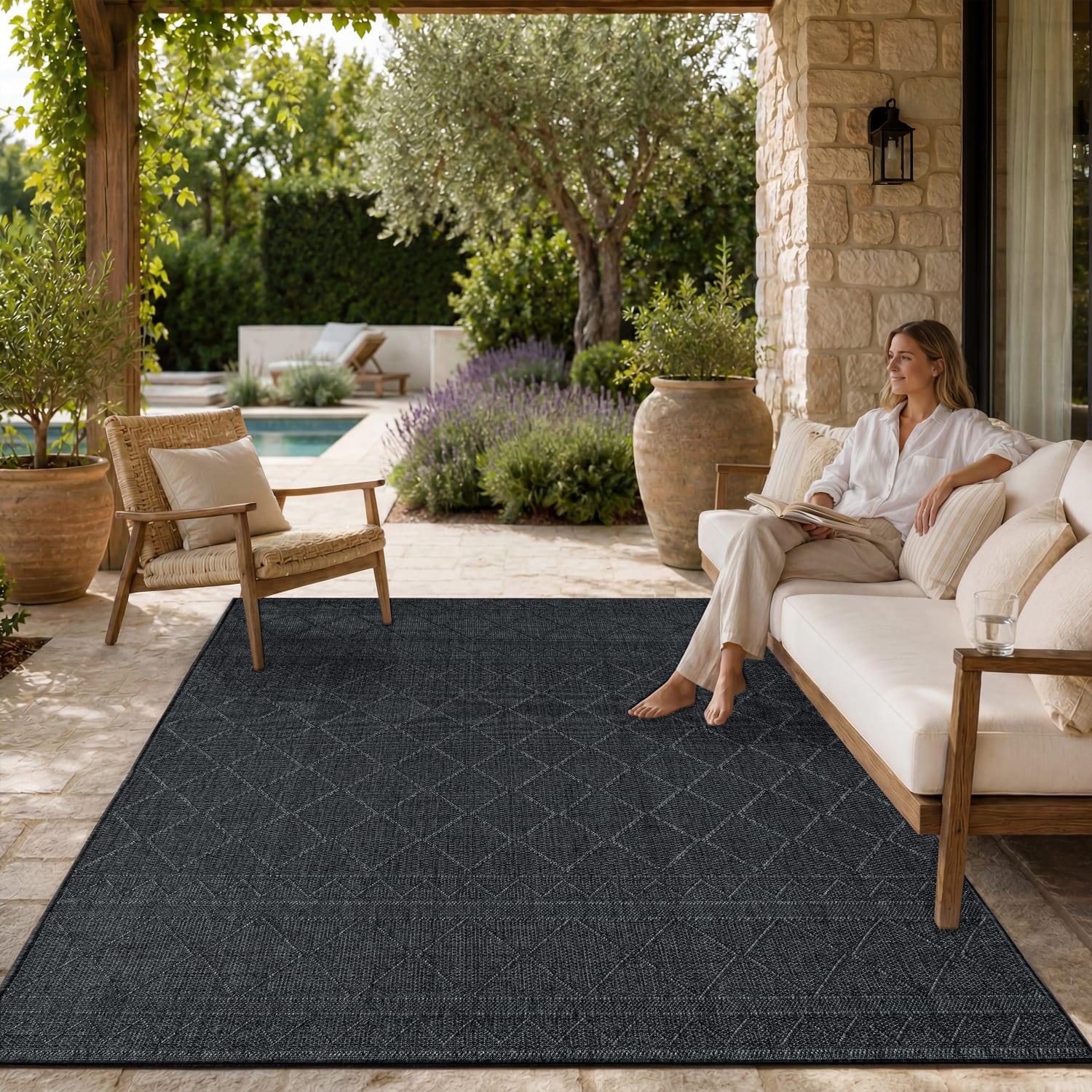 In- & Outdoor-Teppich Vermont Anthrazit