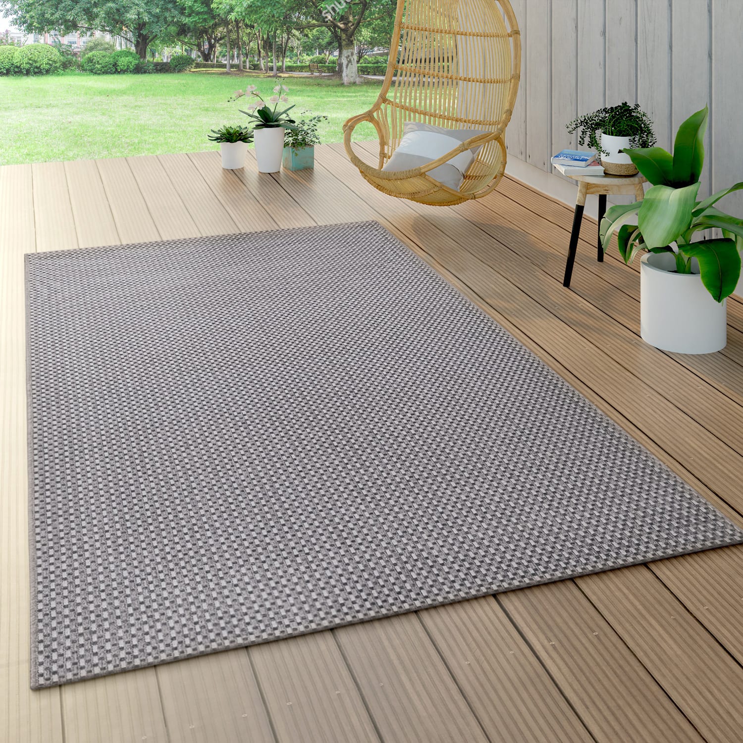 In- & Outdoor-Teppich Waregem Grau