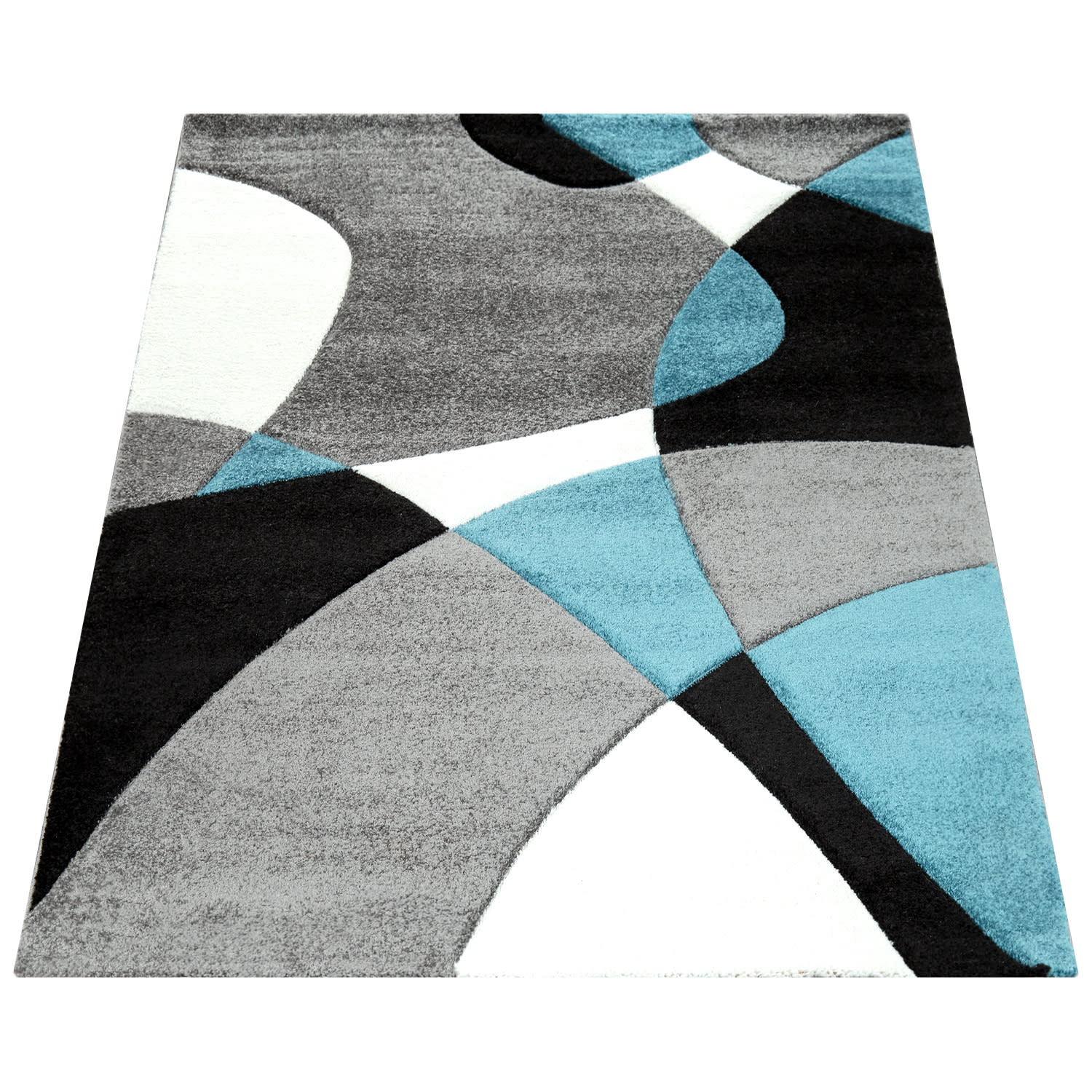Moderner-Teppich Diamond Türkis