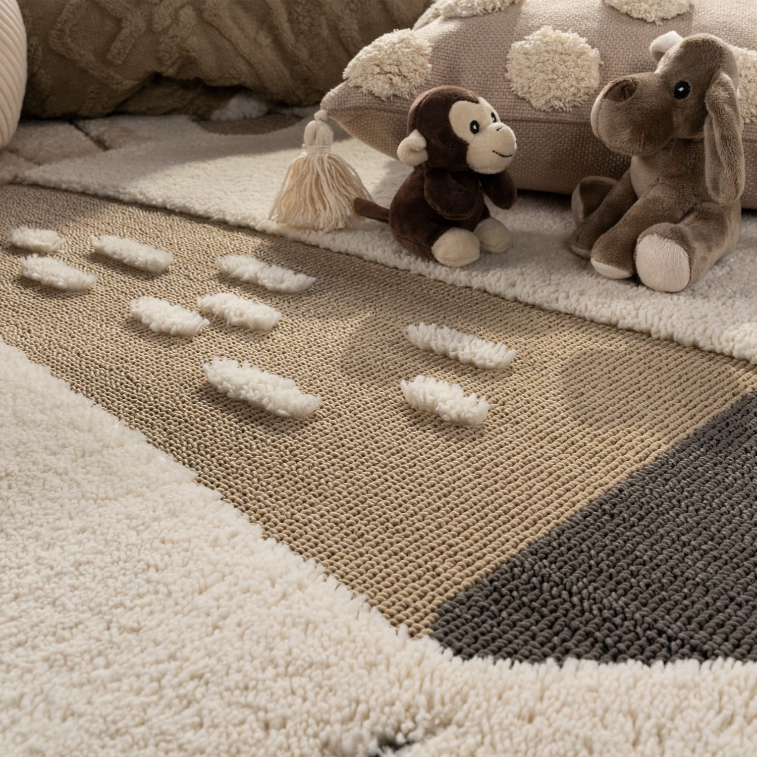 Kinder-Teppich Togo Creme