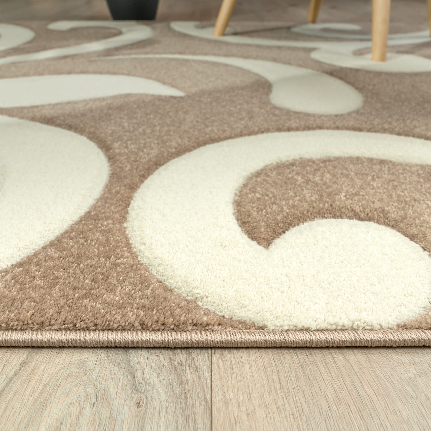 Moderner-Teppich Diamond Beige