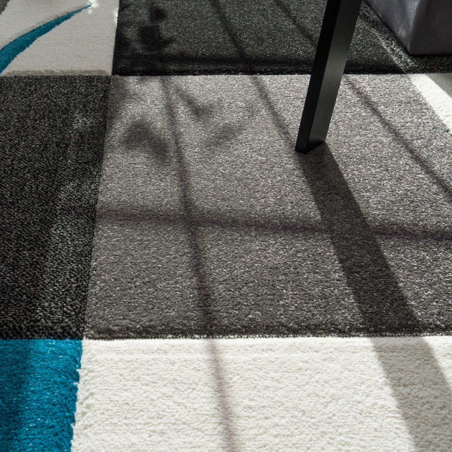 Moderner-Teppich Diamond Türkis