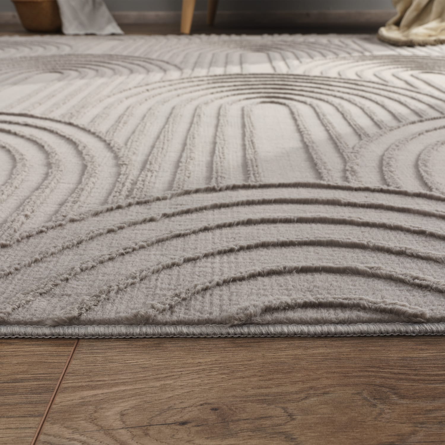 Fell-Teppich Lelystad Grau