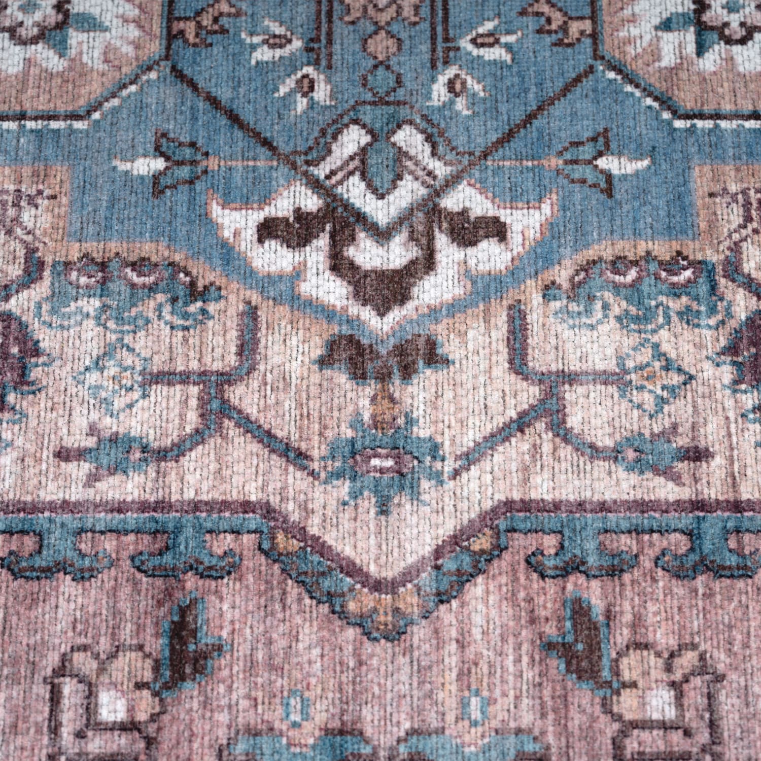 Teppich waschbar Bordeaux Mehrfarbig