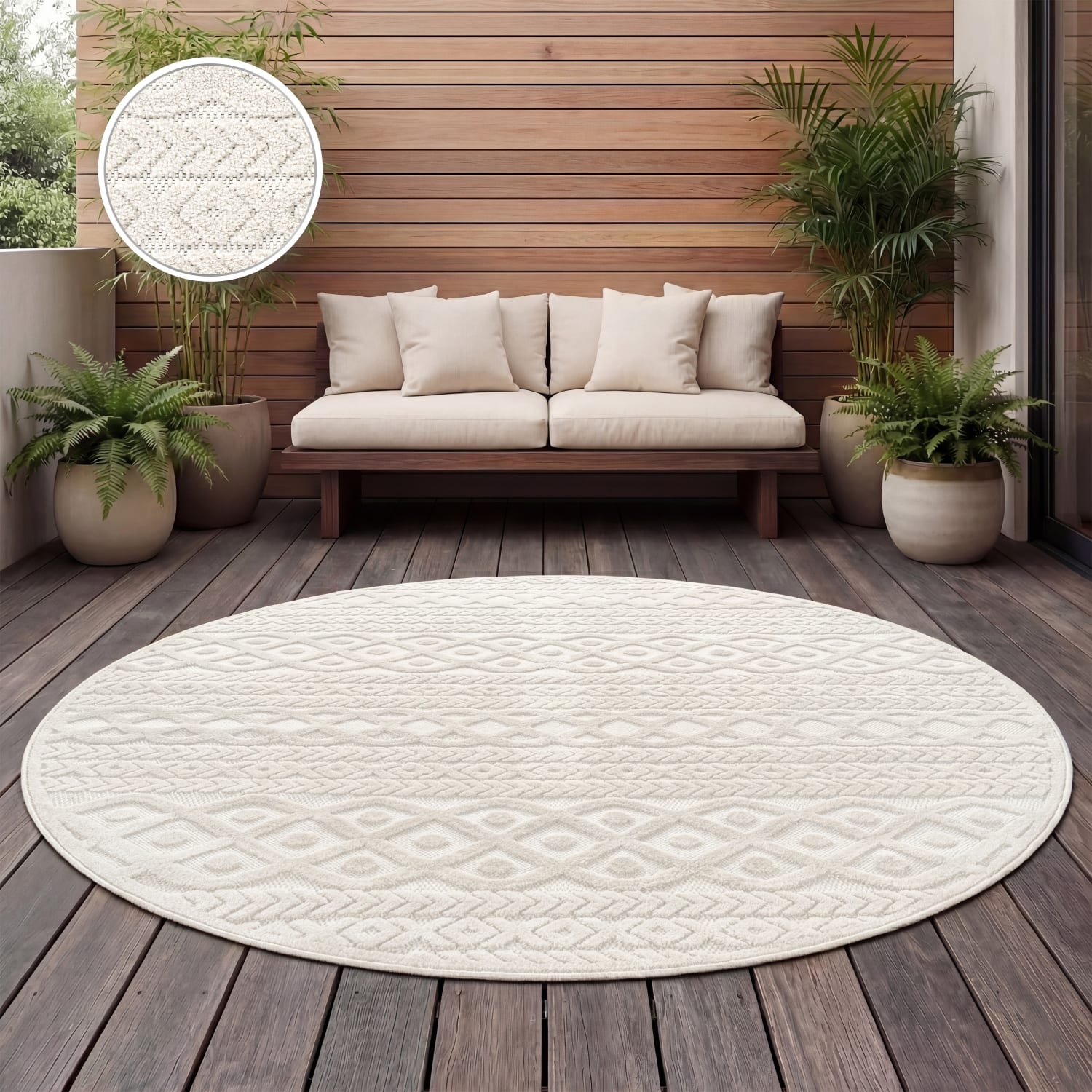 In- & Outdoor-Teppich Cotton Creme