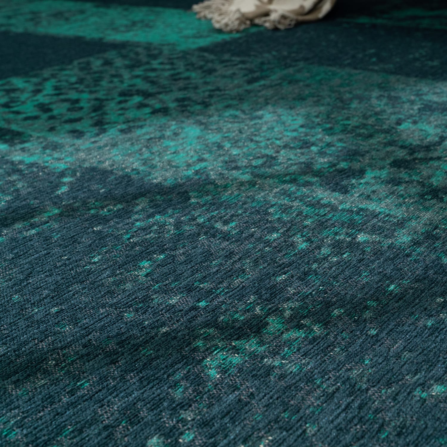 Flachgeweber Teppich Mariba Türkis