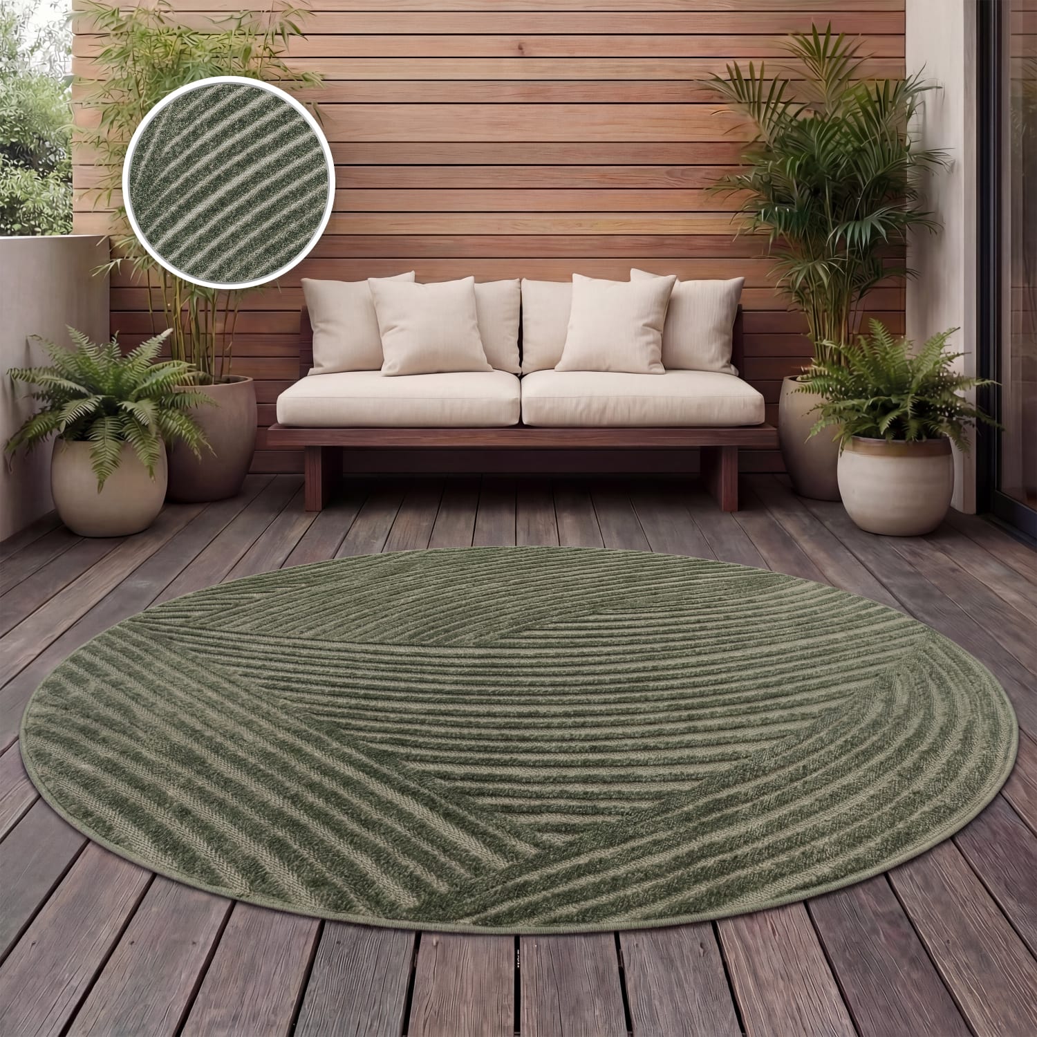 In- & Outdoor-Teppich Cotton Grün