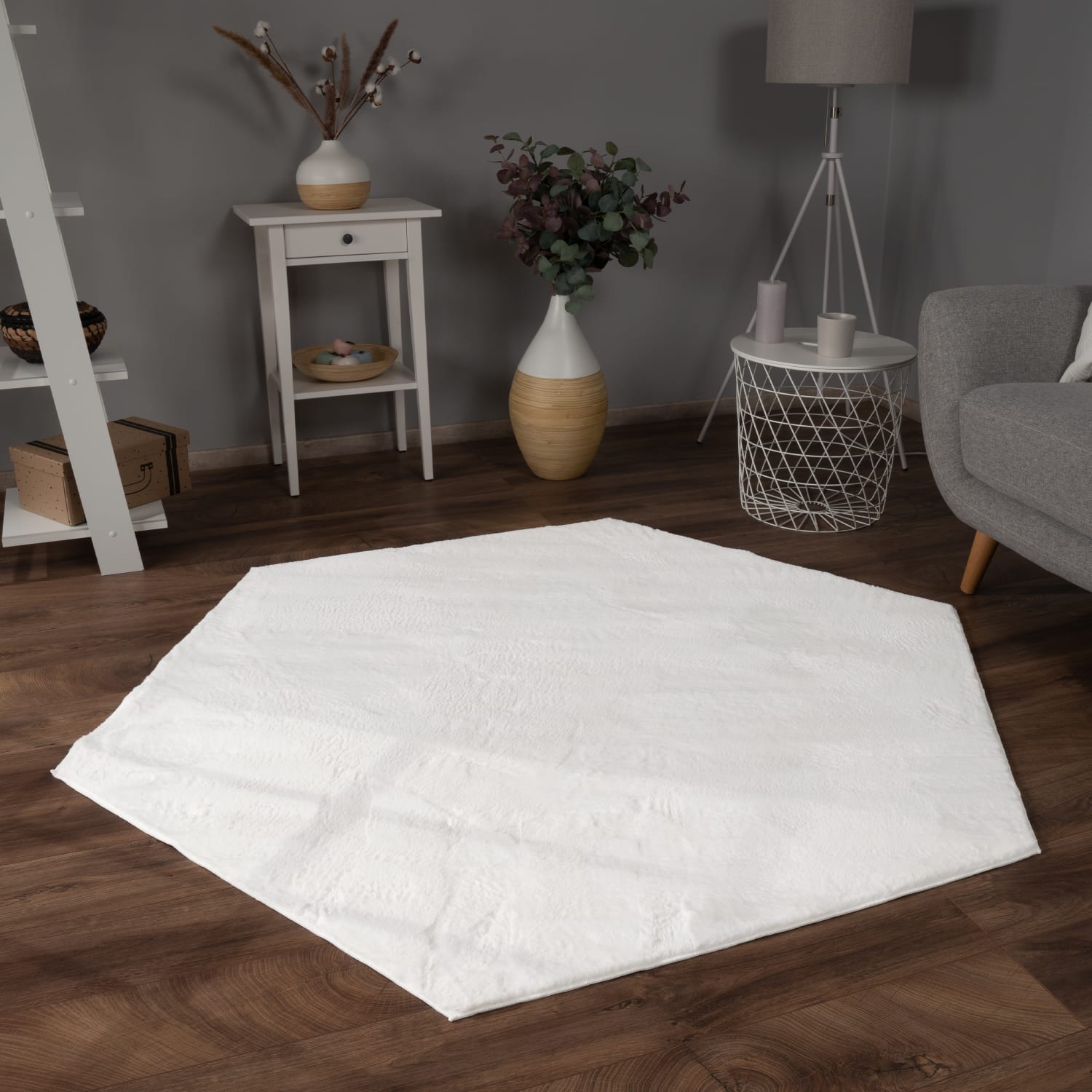 Flauschteppich Soft Weiß