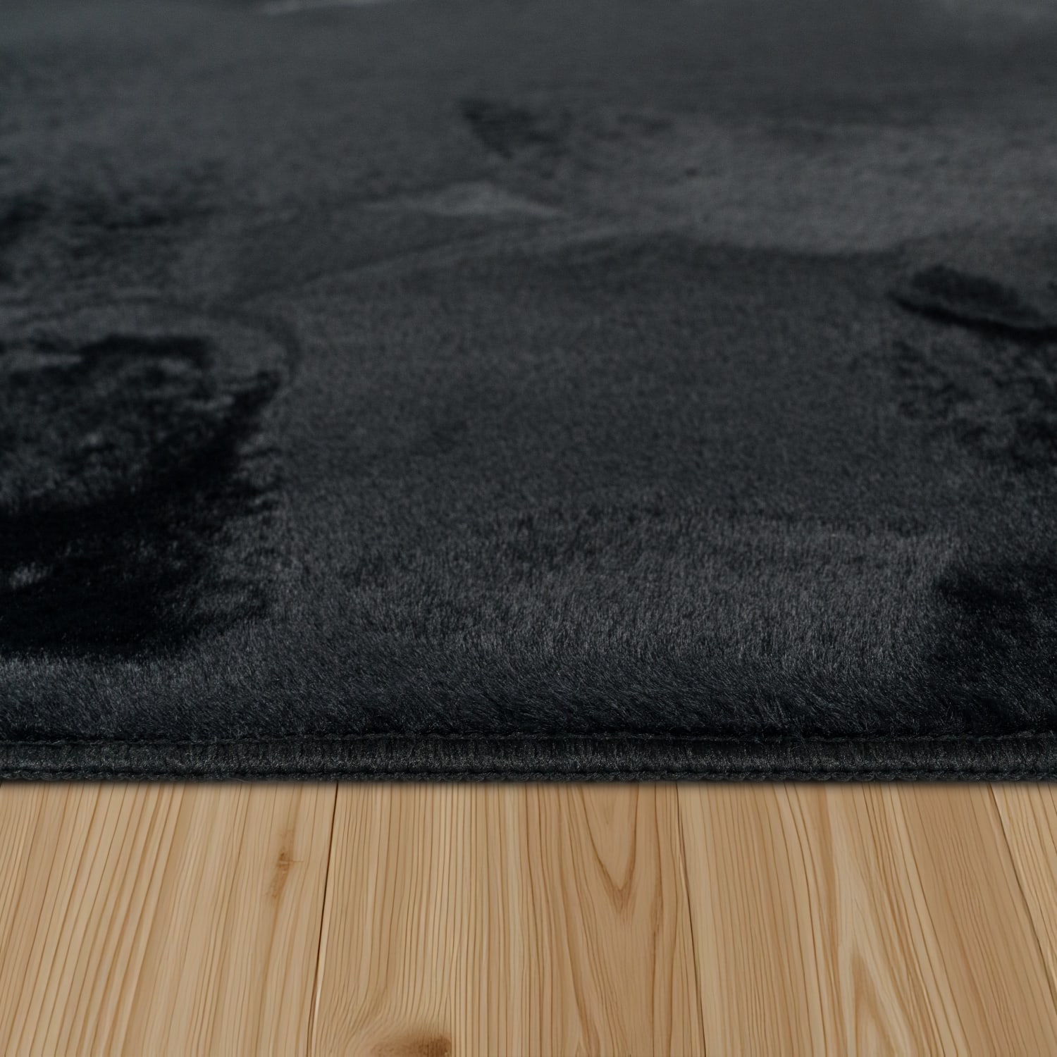 Flauschteppich Soft Schwarz