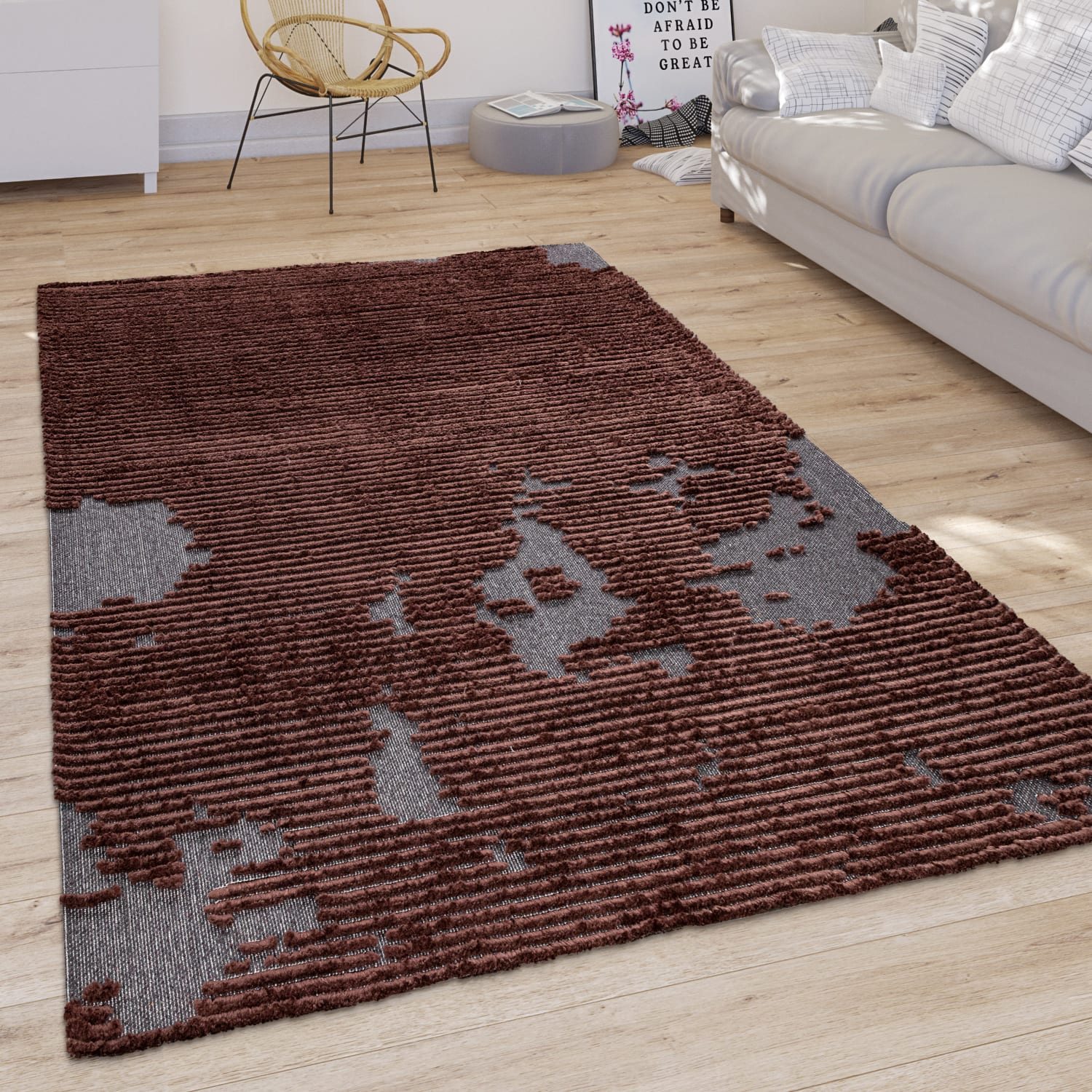 Hochflorteppich Saragossa Mehrfarbig