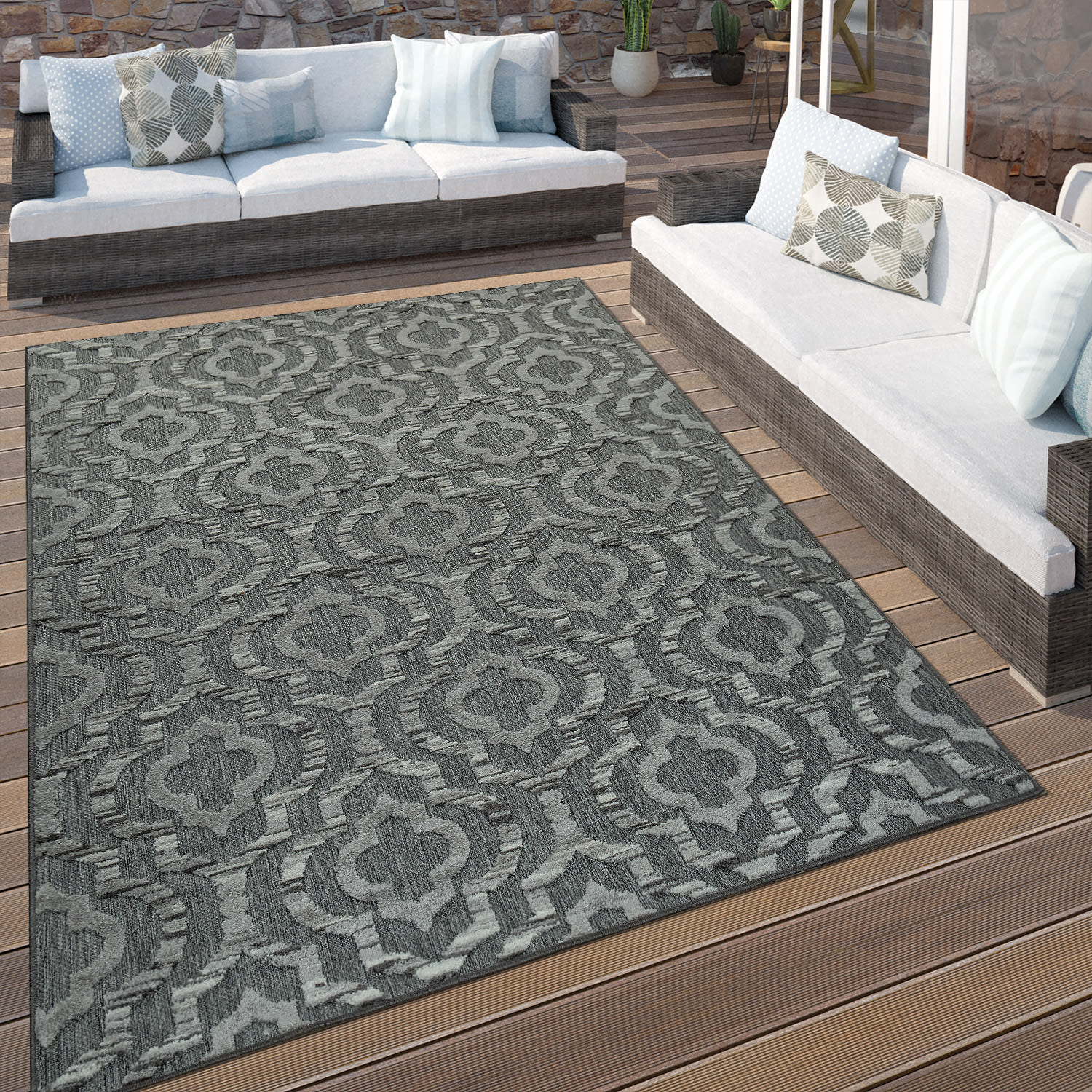 In- & outdoor-teppich Stilo | Grau | 120x170 cm