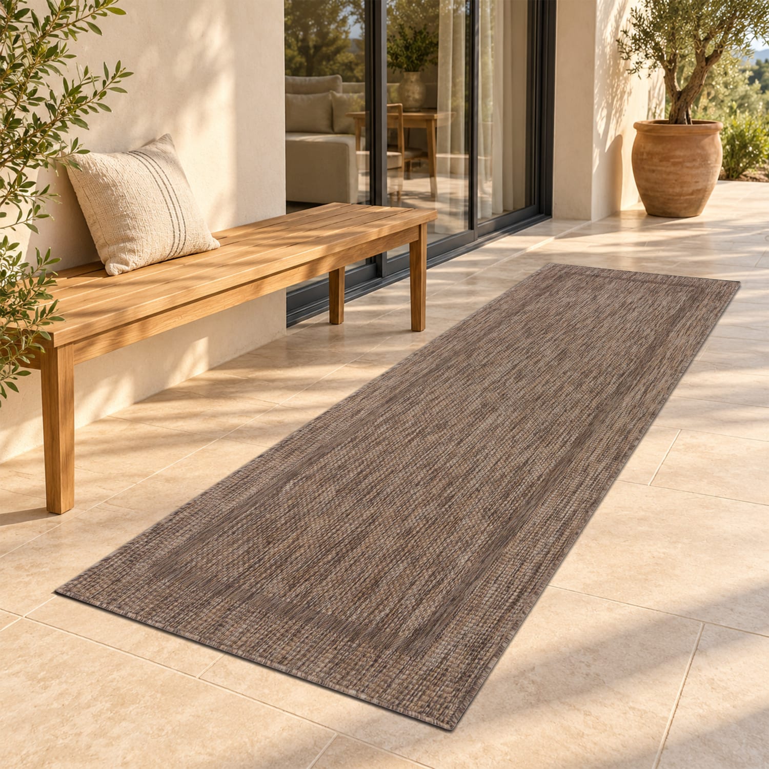 In- & Outdoor-Teppich Roma Braun