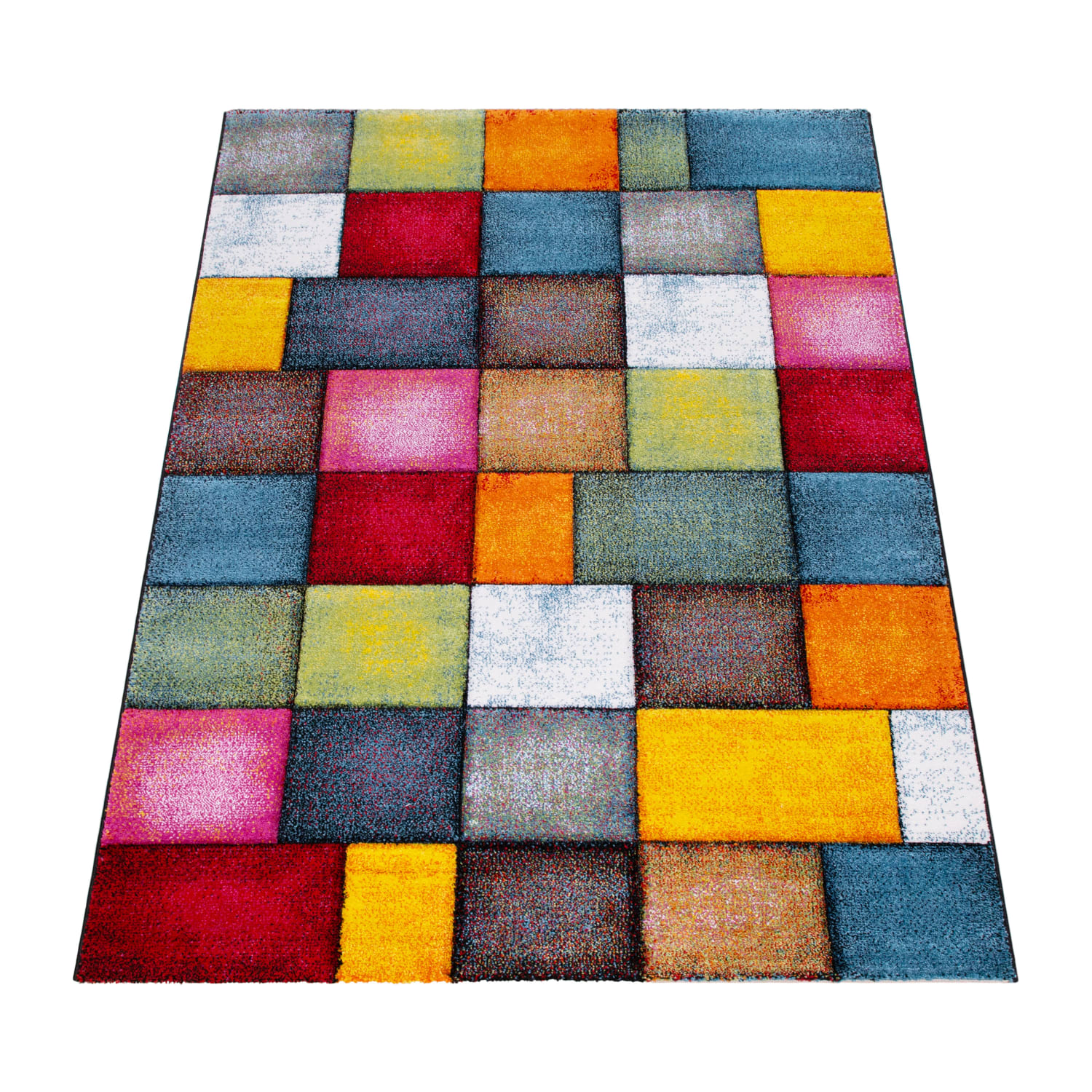 Moderner-Teppich Smaragd Mehrfarbig