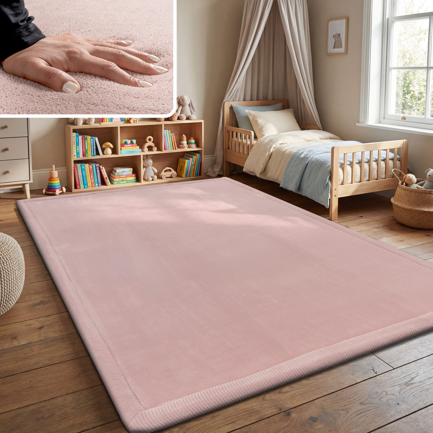 Kinderteppich waschbar Tatami | Pink | 140x200 cm
