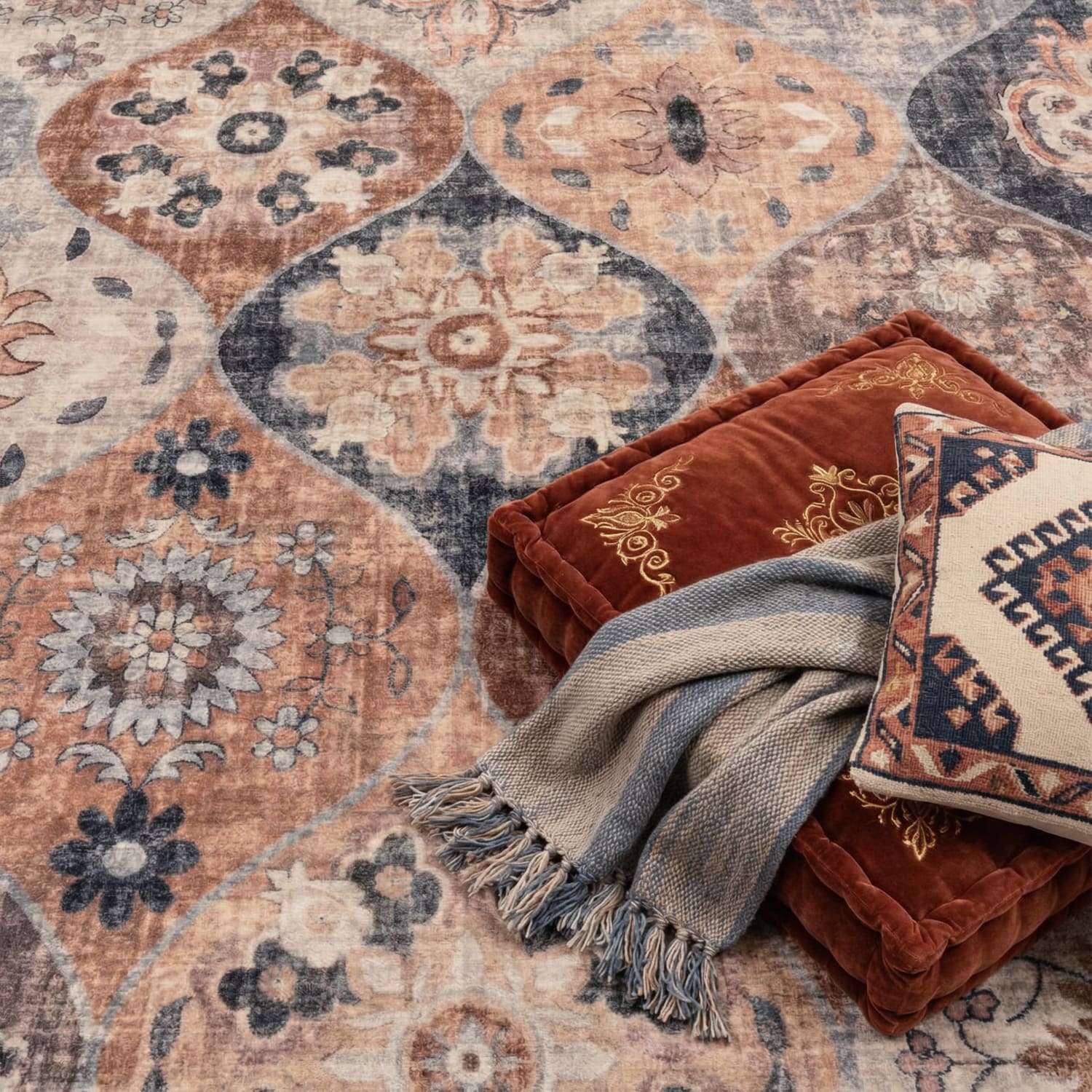 Teppich waschbar Semer Beige