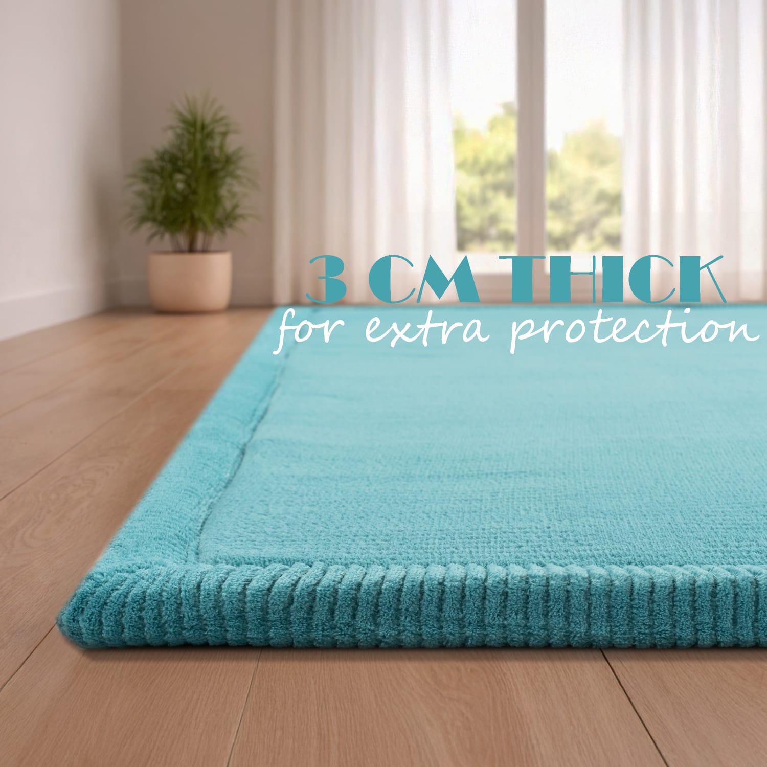 Kinderteppich waschbar Tatami Blau