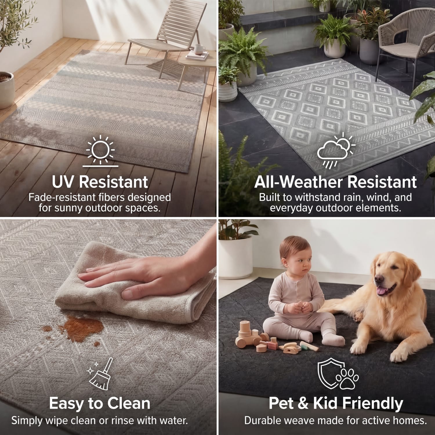 In- & Outdoor-Teppich Vermont Beige,In- & Outdoor-Teppich Vermont Anthrazit,In- & Outdoor-Teppich Vermont Weiß-Grau,In- & Outdoor-Teppich Vermont Grau,In- & Outdoor-Teppich Vermont Sand