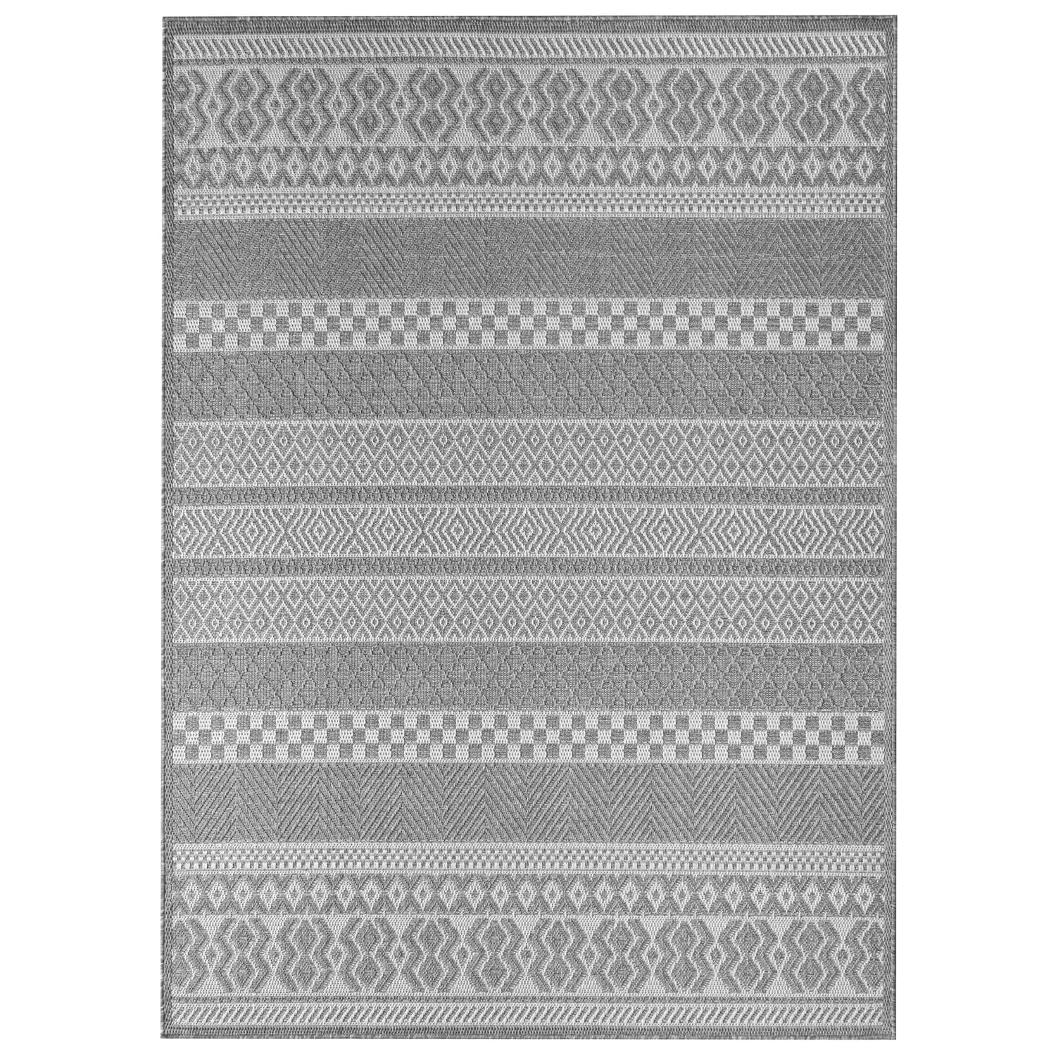 In- & Outdoor-Teppich Vermont Weiß-Grau