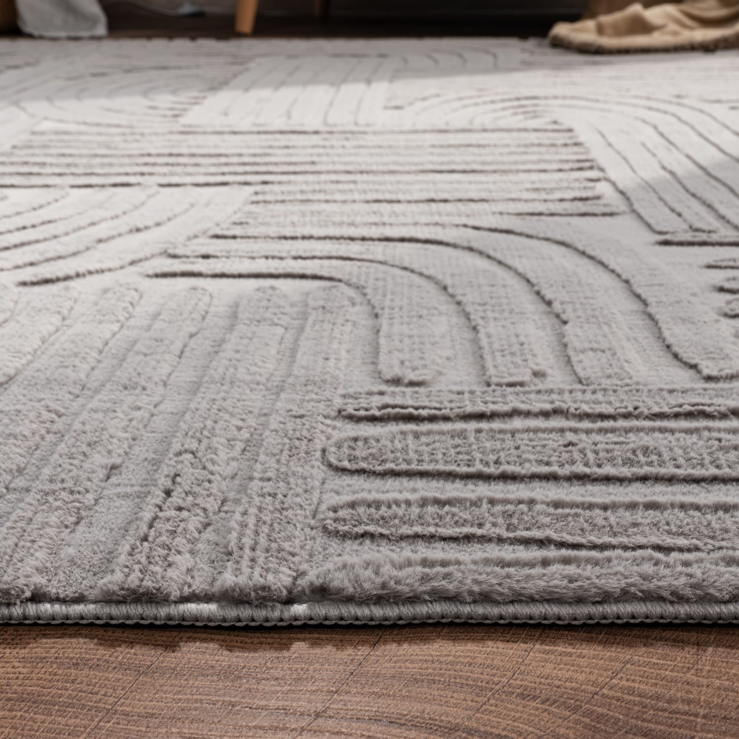 Fell-Teppich Lelystad Grau