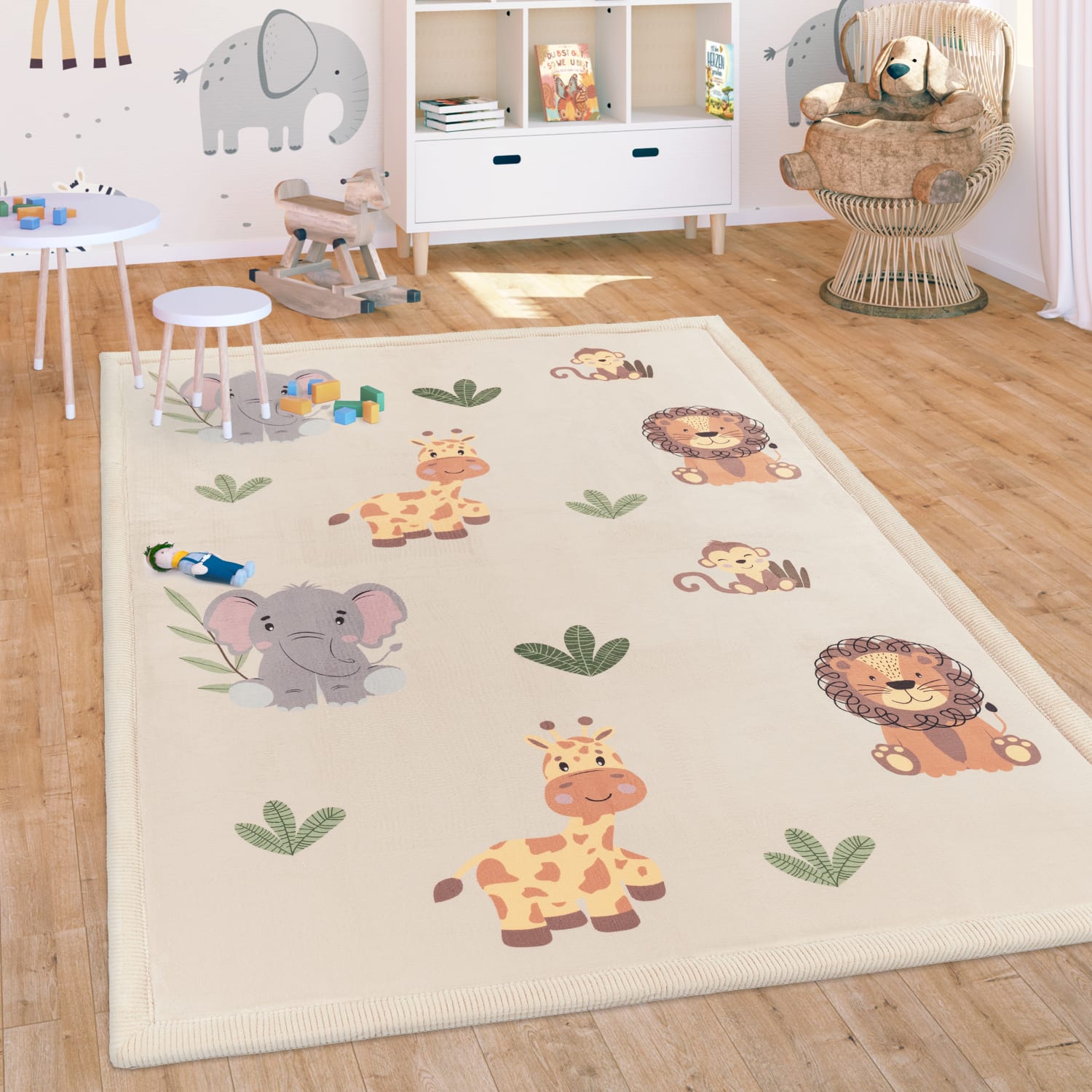 Kinderteppich waschbar Emilia | Beige | 200x280 cm