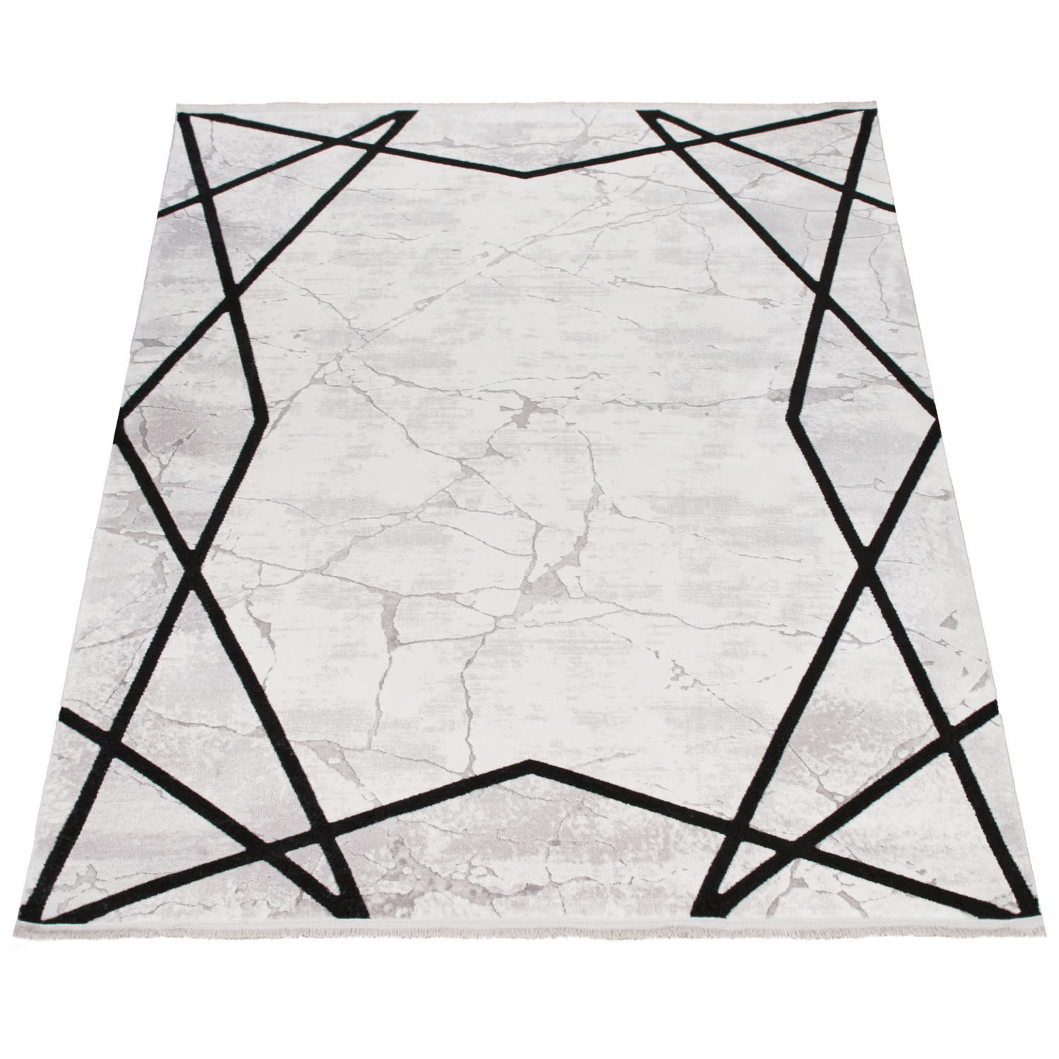 Vintage Teppich Teha Schwarz