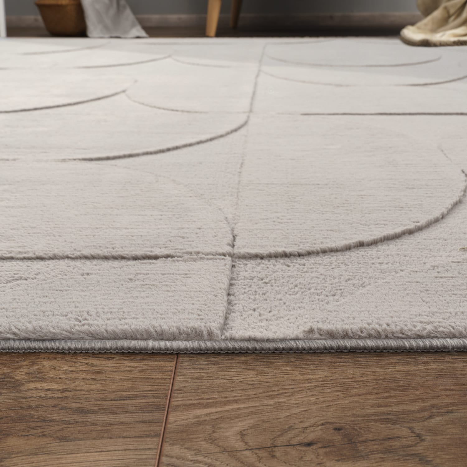 Fell-Teppich Lelystad Grau