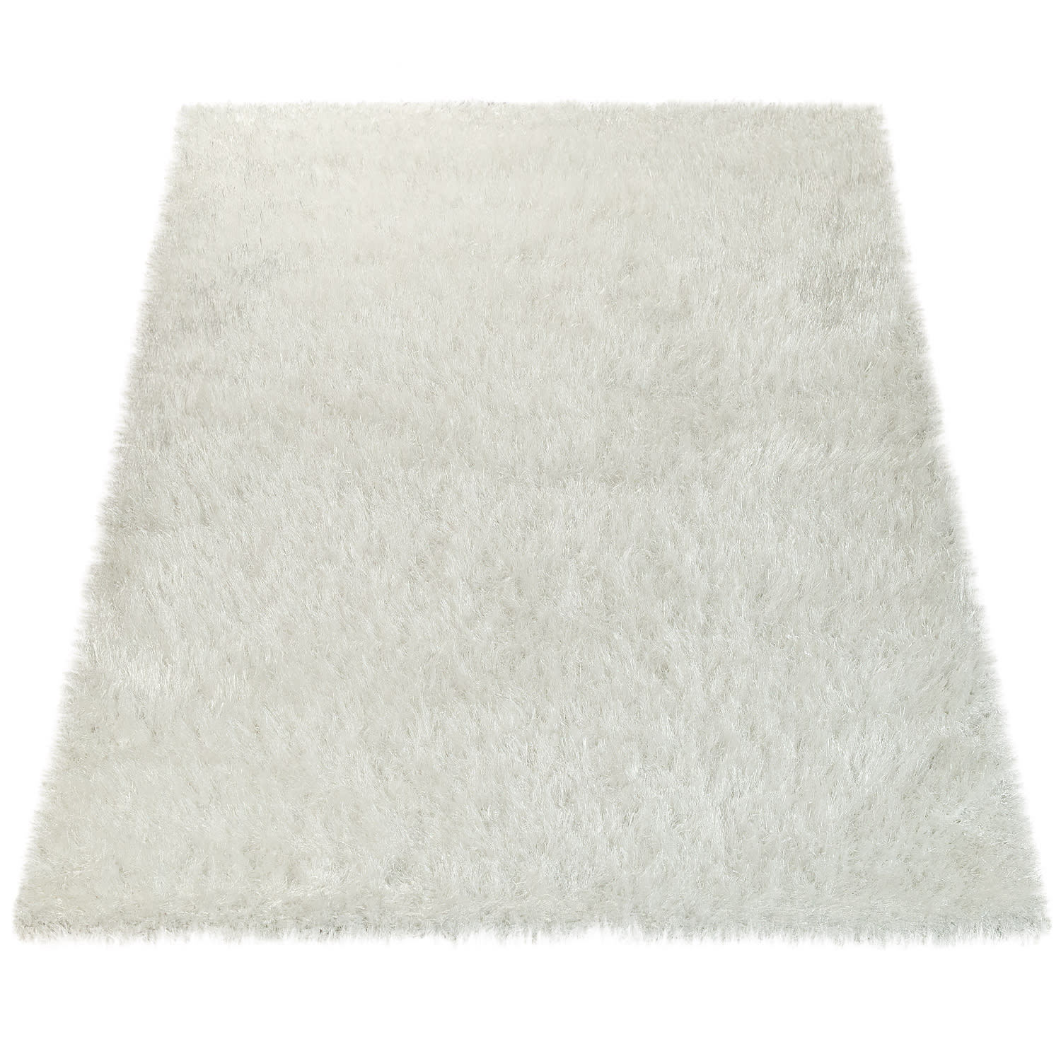 Hochflorteppich Glamour Weiß