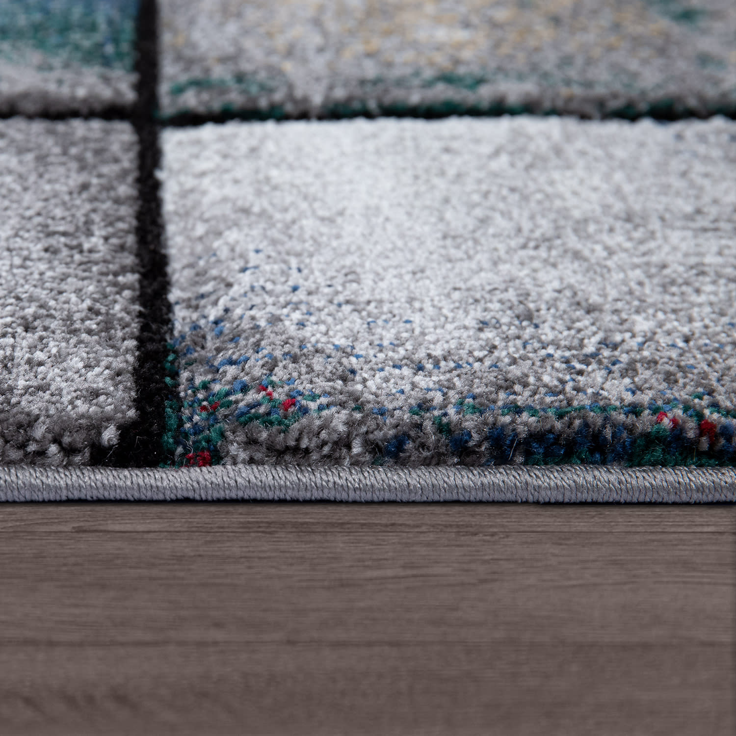 Moderner-Teppich Smaragd Mehrfarbig