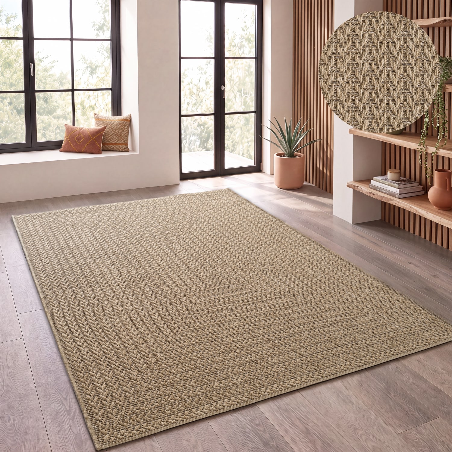 In- & Outdoor-Teppich Waregem Beige