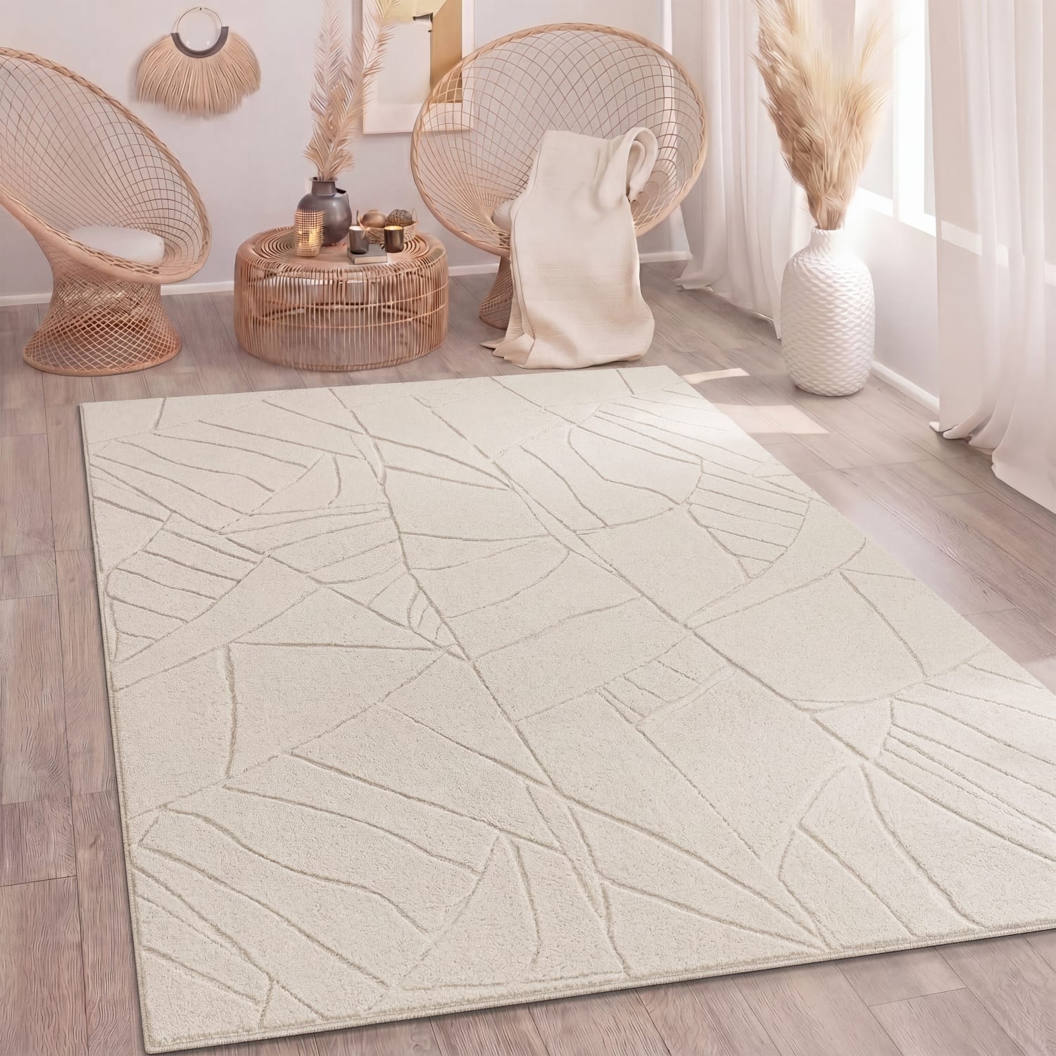 Moderner-Teppich Tokio Creme