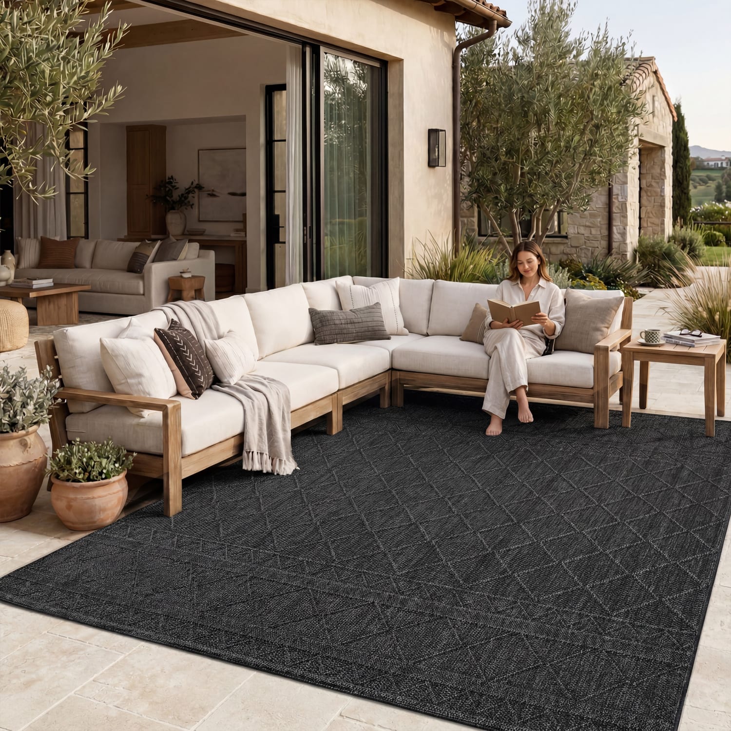 In- & Outdoor-Teppich Vermont Anthrazit
