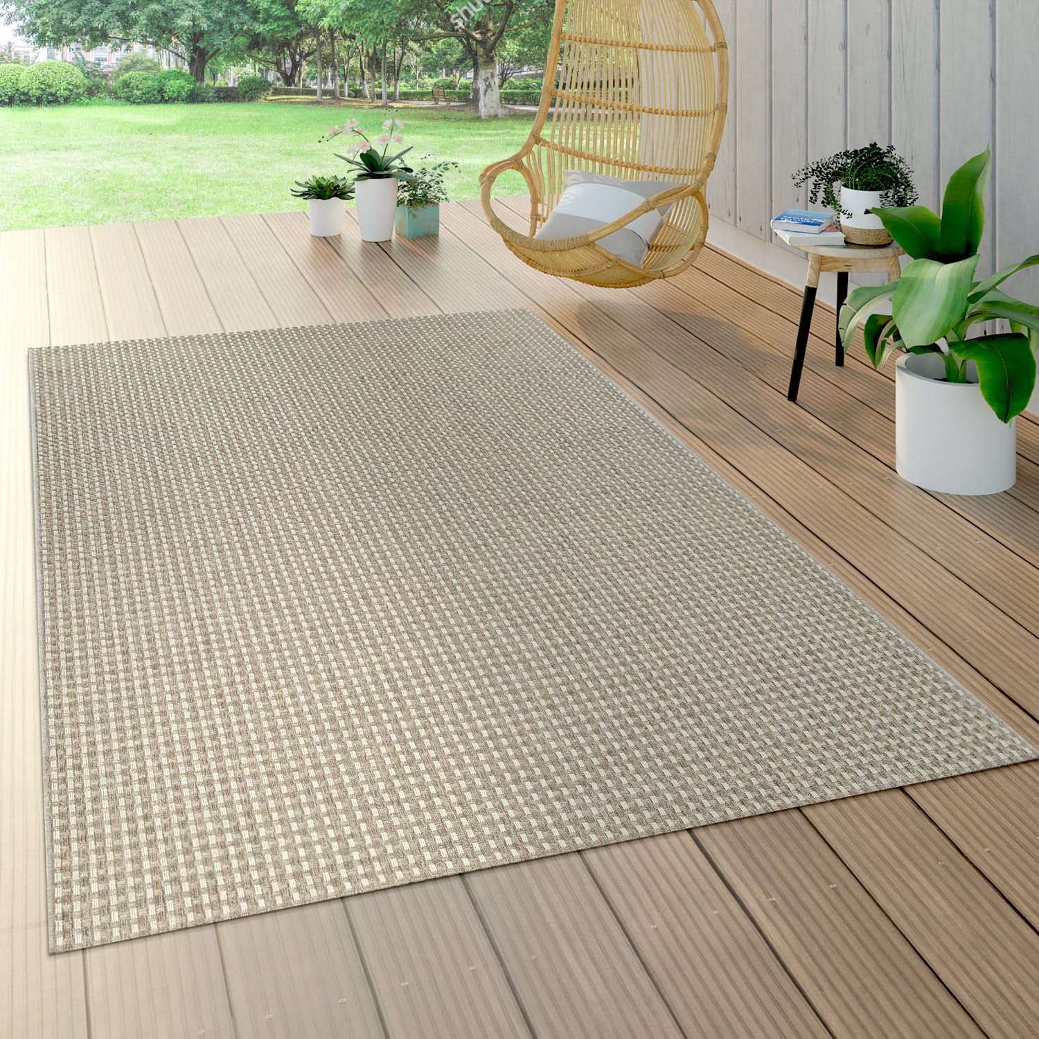 In- & Outdoor-Teppich Waregem Creme