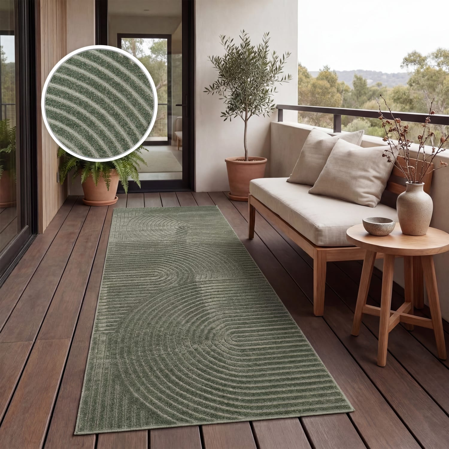 In- & Outdoor-Teppich Cotton Grün