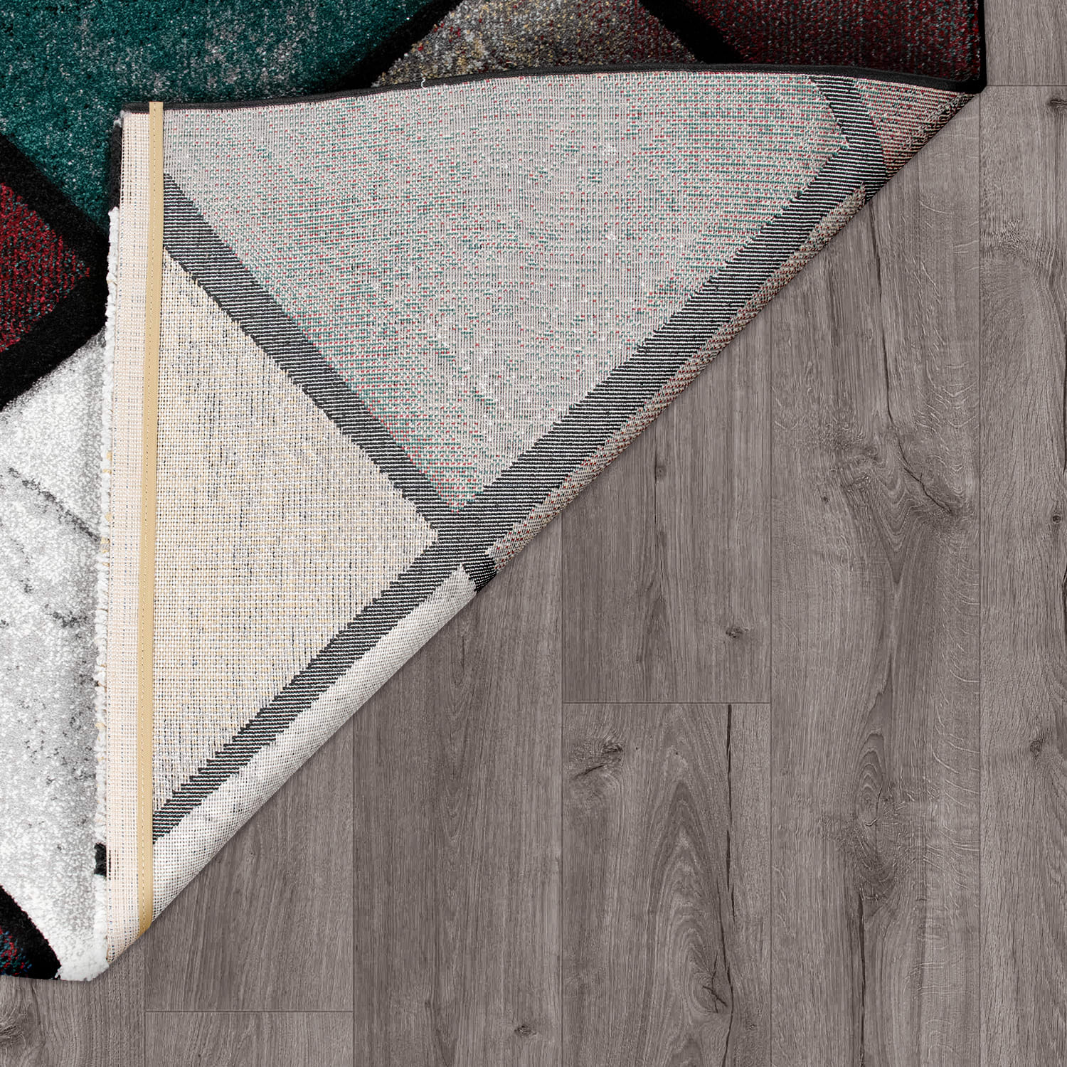 Moderner-Teppich Smaragd Mehrfarbig