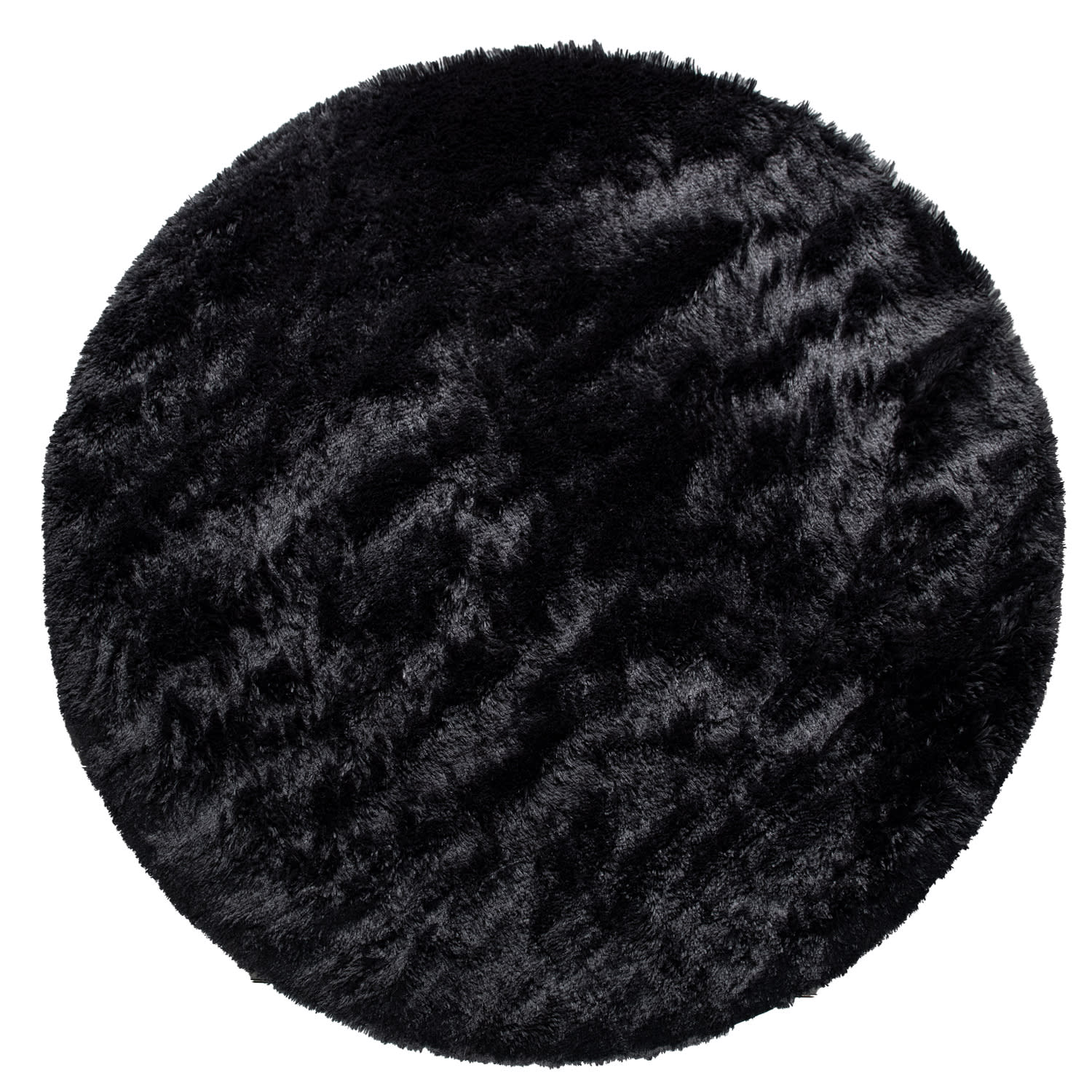 Hochflorteppich Silky Schwarz