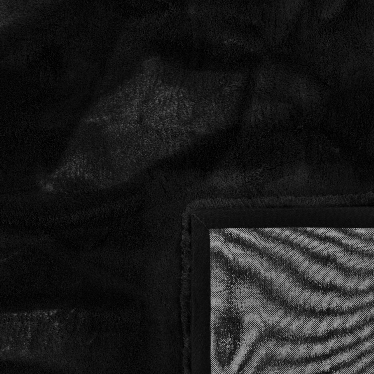 Fell-Teppich Rabbit Deluxe Schwarz